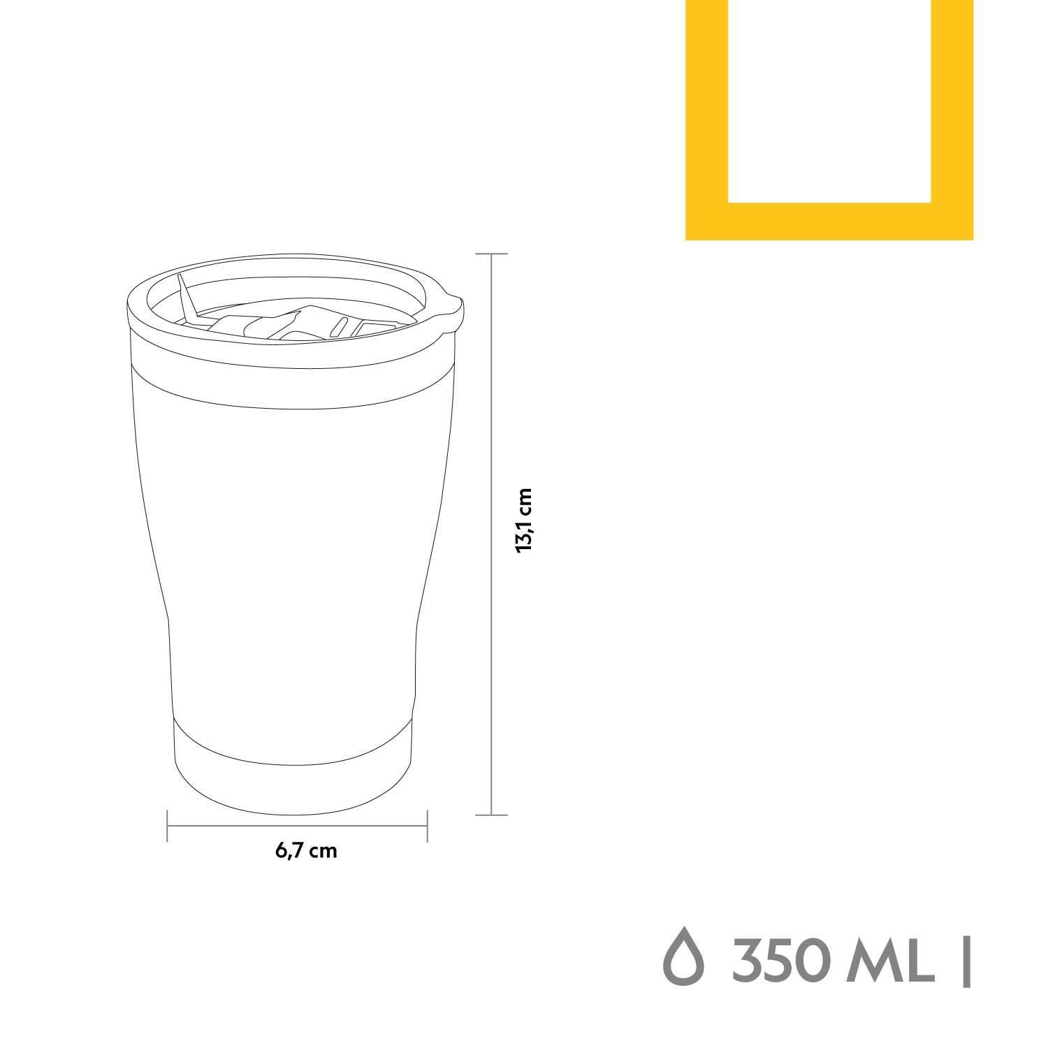 Mug Acero Inoxidable Tapa Transparente Rosca 350ml Verde-5