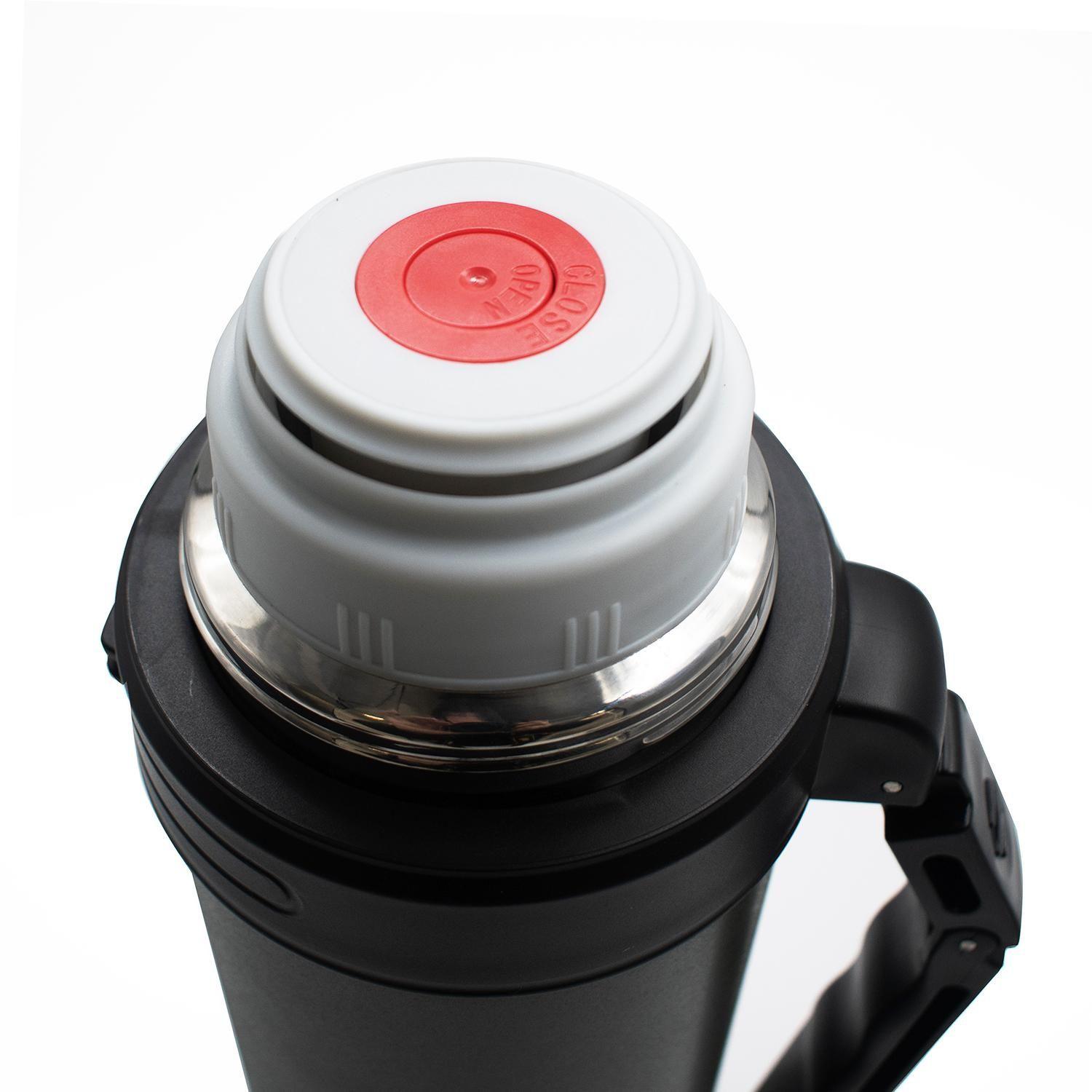 Termo Agua Acero Inox Mango Movible Tapa Stopper 1.8L Gris-4