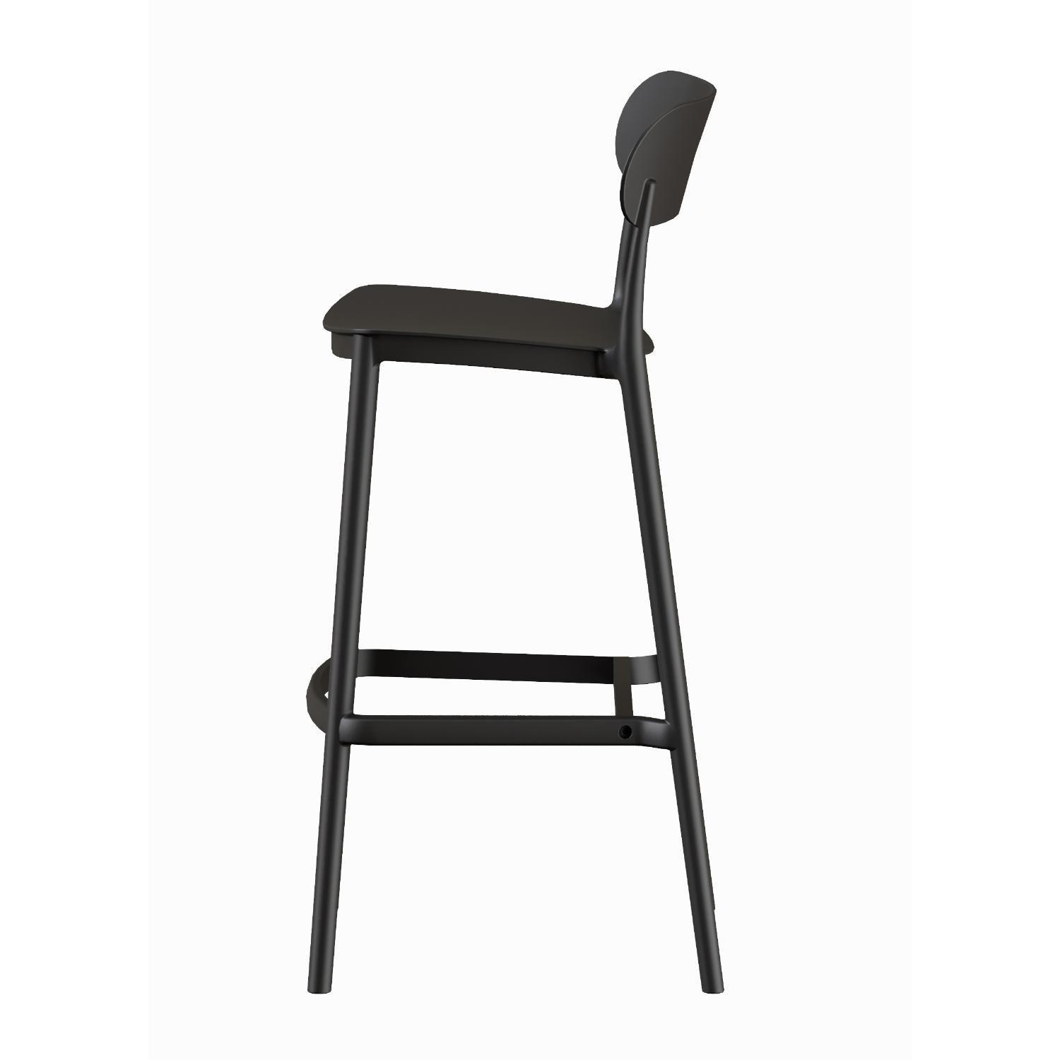 Piso Taburete Silla alta bar cocina Nils 75 cm Negra-2