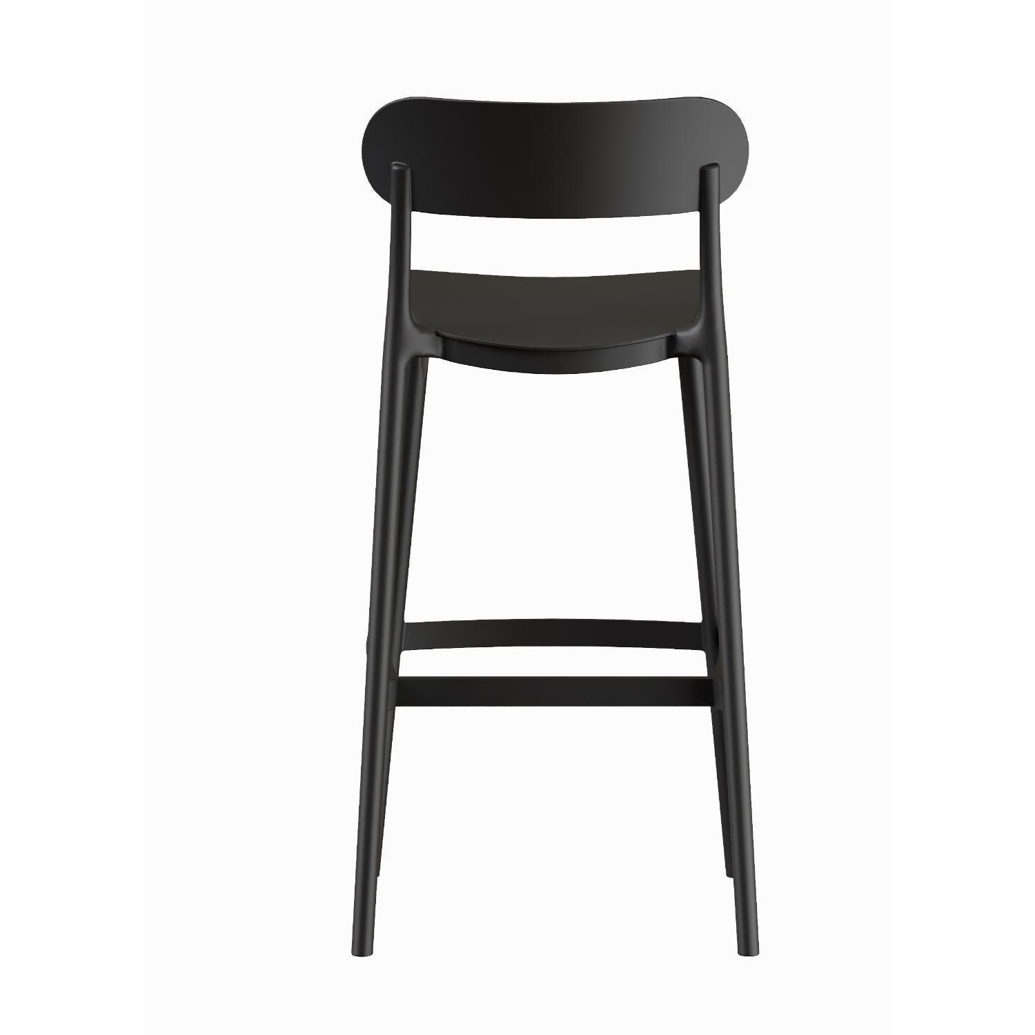 Piso Taburete Silla alta bar cocina Nils 75 cm Negra-4