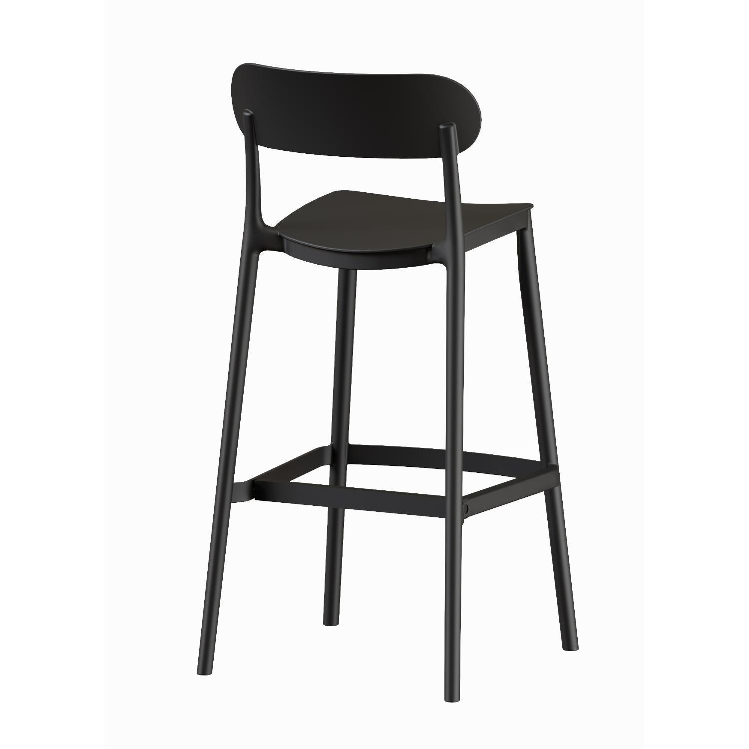 Piso Taburete Silla alta bar cocina Nils 75 cm Negra-5