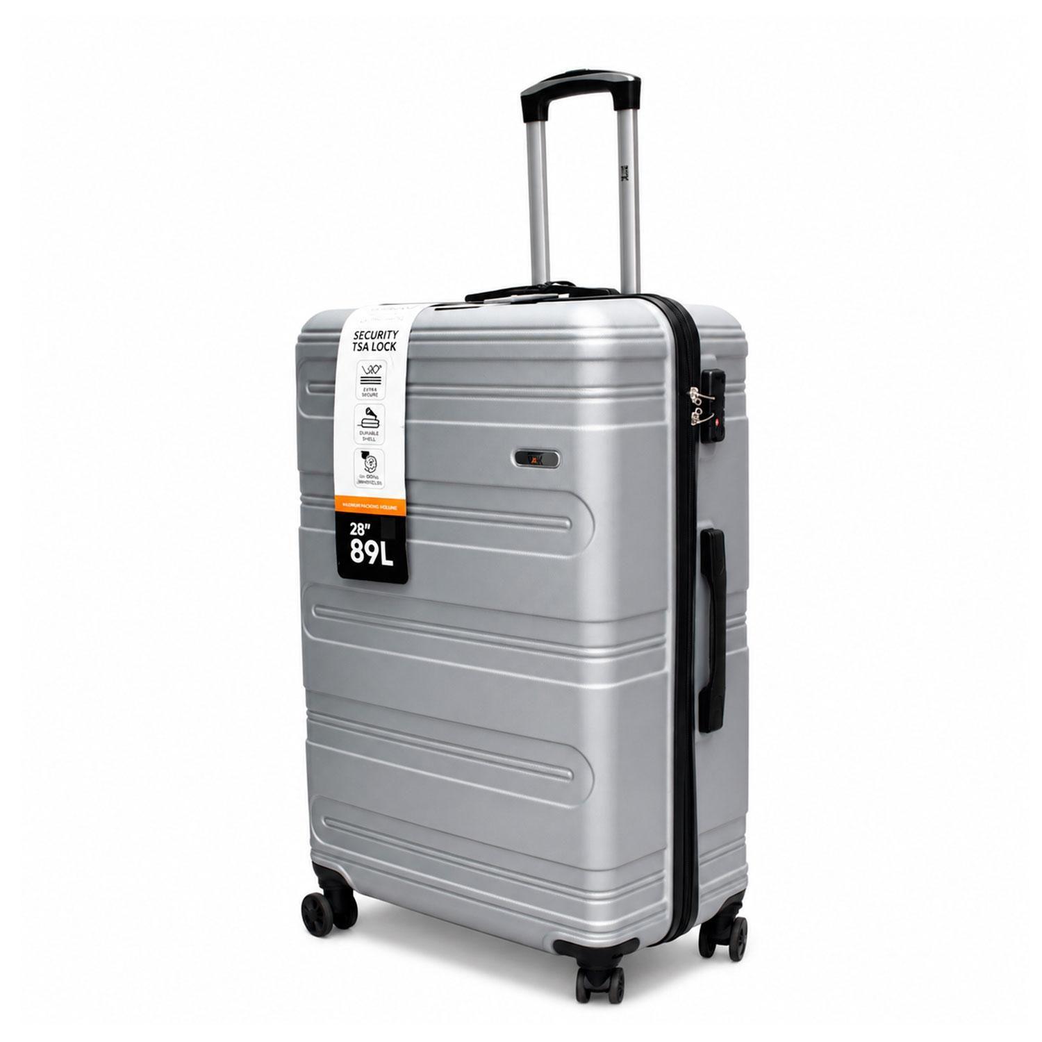 Maleta Northpak Rigida Resistente Ultraliviana 28" 89L Plata-0