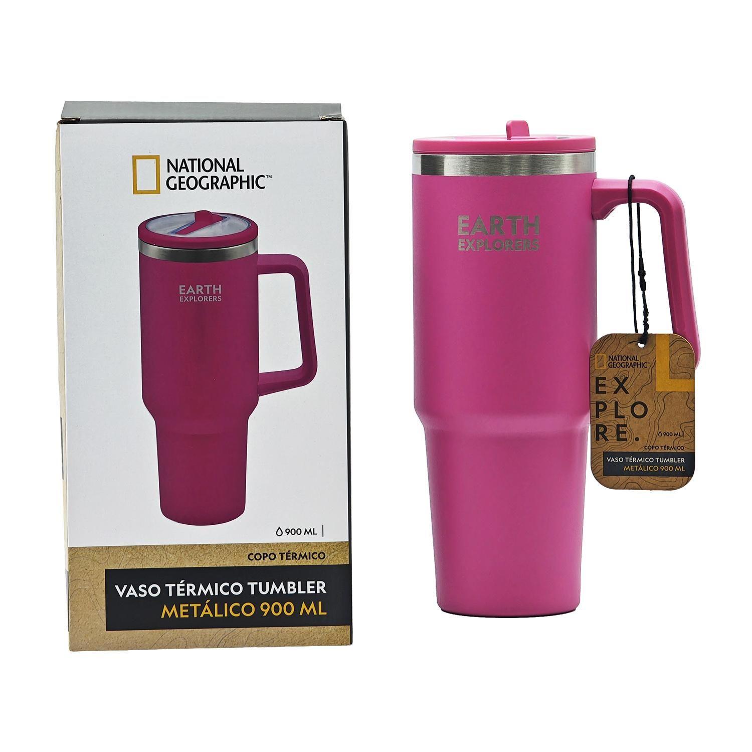 Botella Vaso Termico Mango 900ml Fucsia National Geographic-4