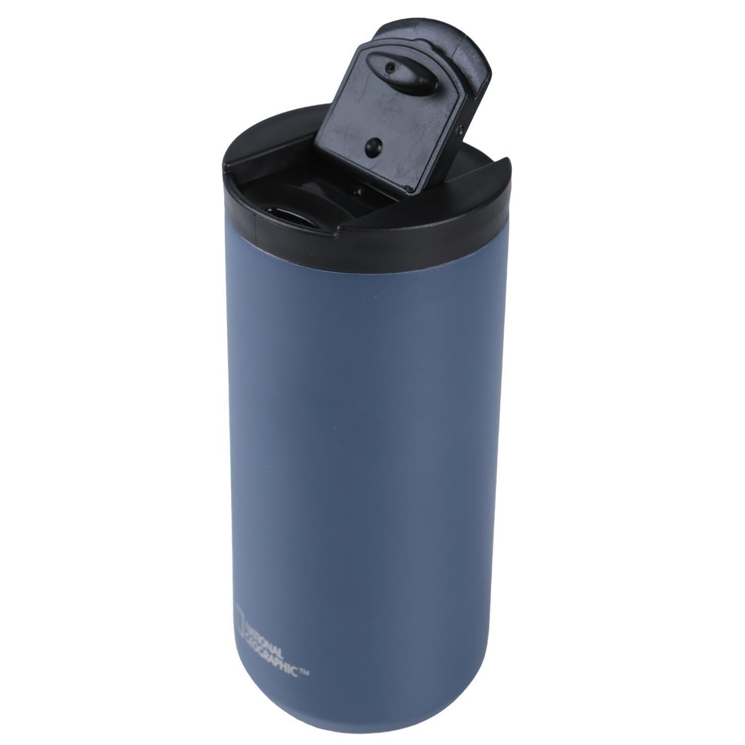 Mug Acero Inoxidable Tapa Flip Antideslizante 350ml Verde-2