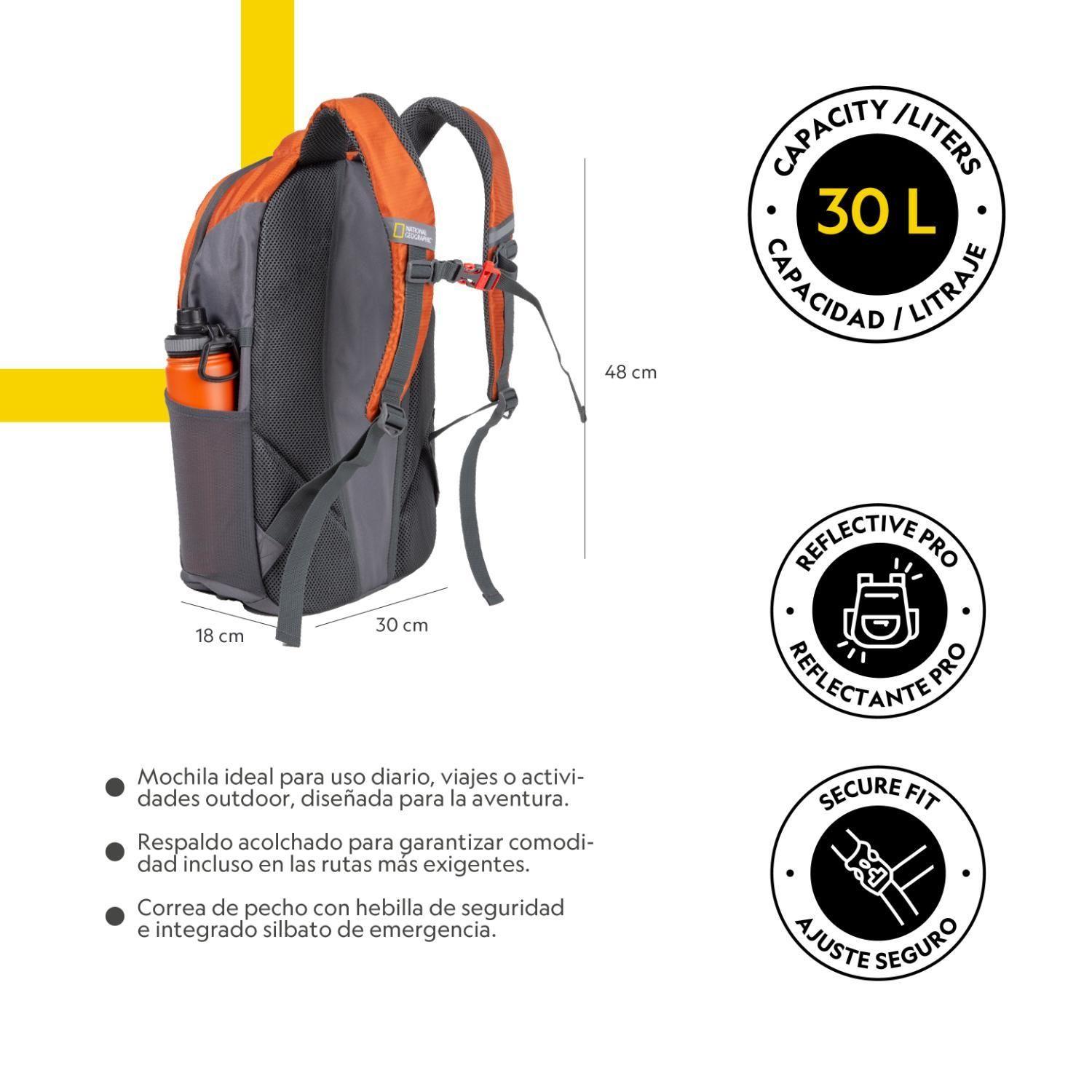 Mochila Fort Myer Naranjo 30 Litros National Geographic-7
