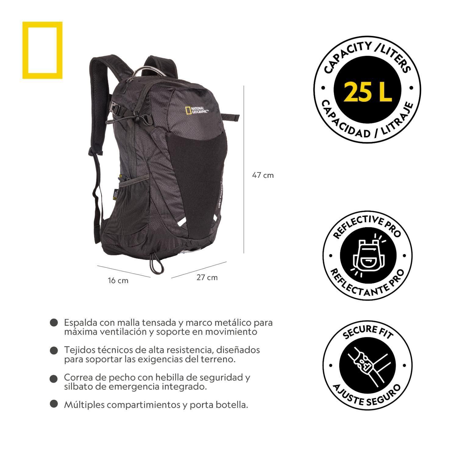 Mochila New Forest Negro 25 Litros National Geographic-5
