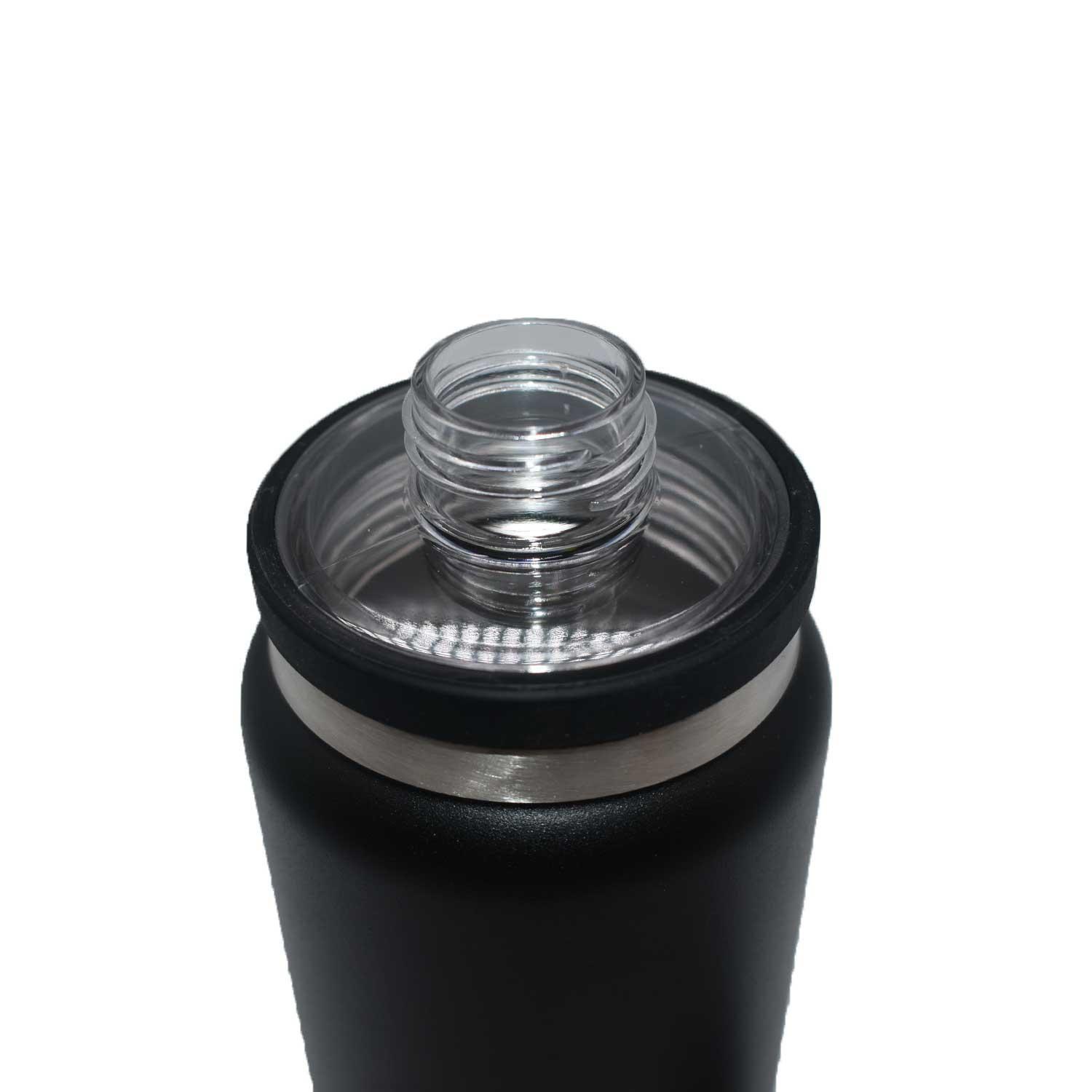 Botella Metálica Térmica Doble Boca Ajustable Angosta y Ancha 800ml Negro-5