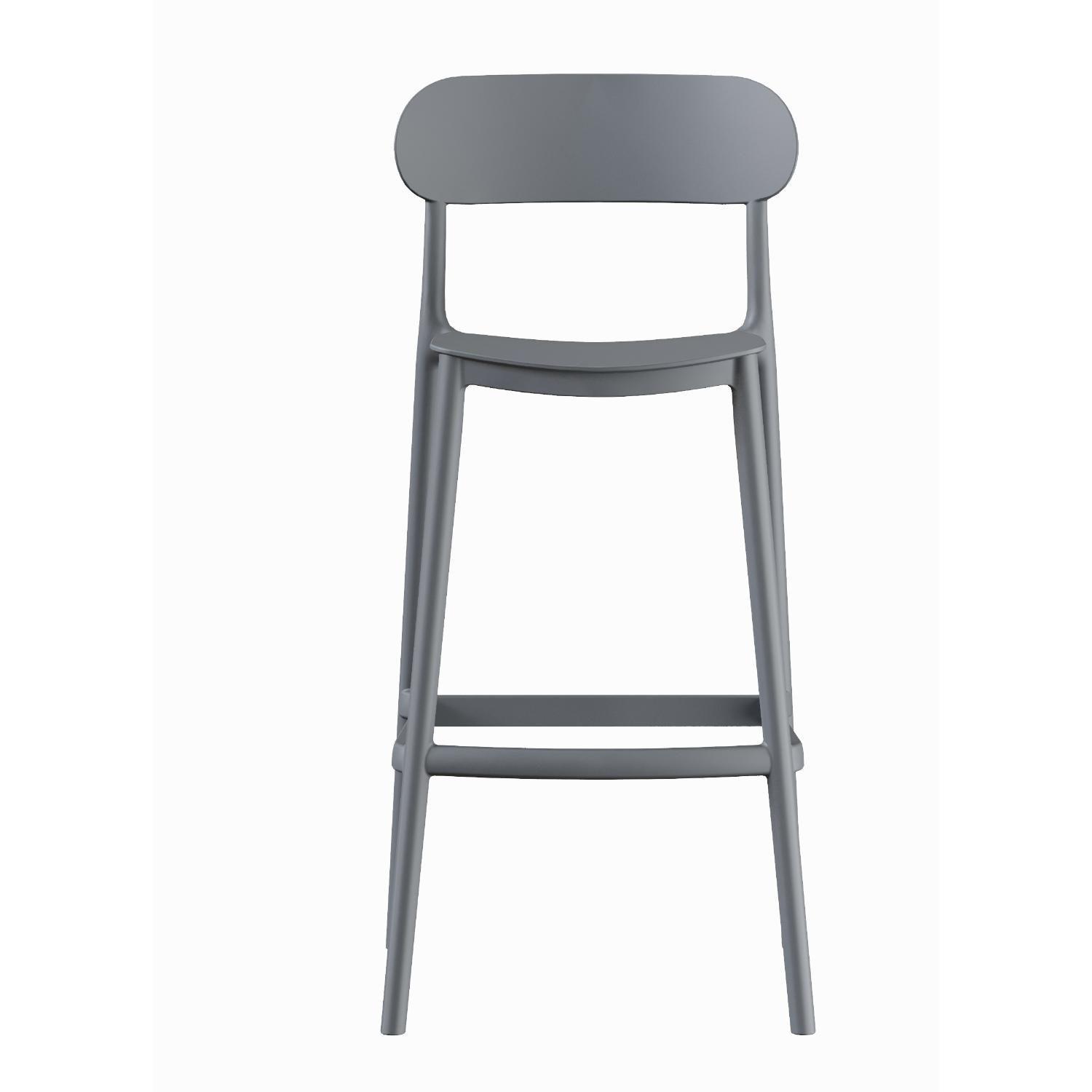 Piso Taburete Silla alta bar cocina Nils 75cm Gris Oscuro-3