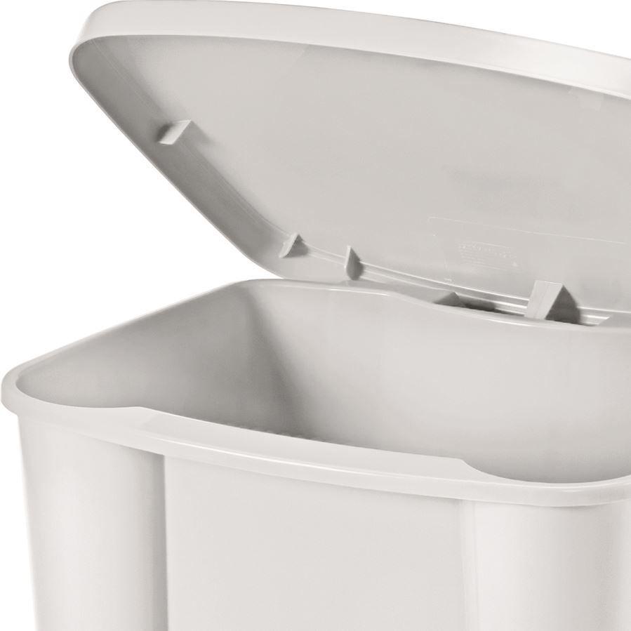Basurero Plastico con pedal Blanco 30 Lts Rimax-1