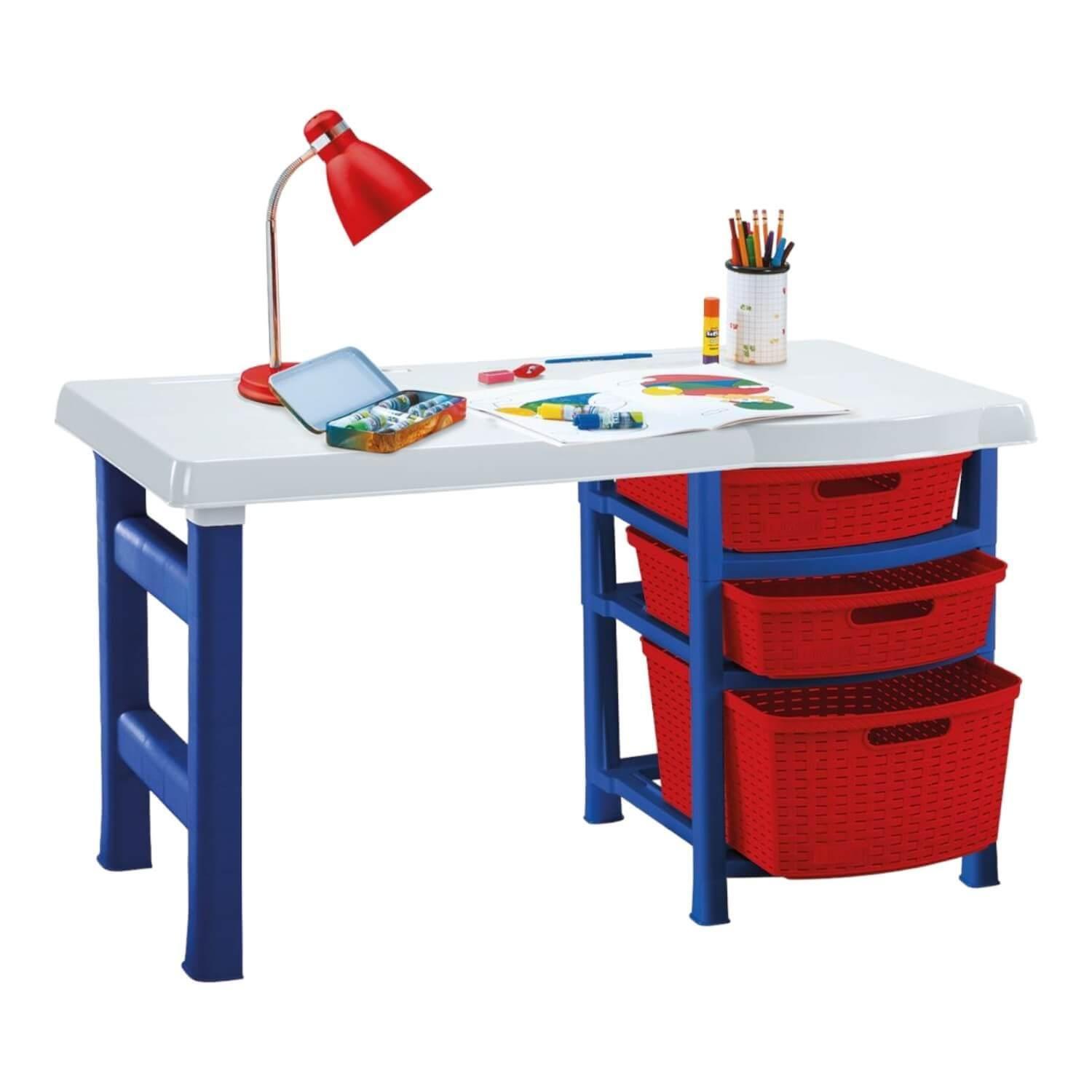 Escritorio Infantil Plastico Azul 50x88x50 cm Rimax-2