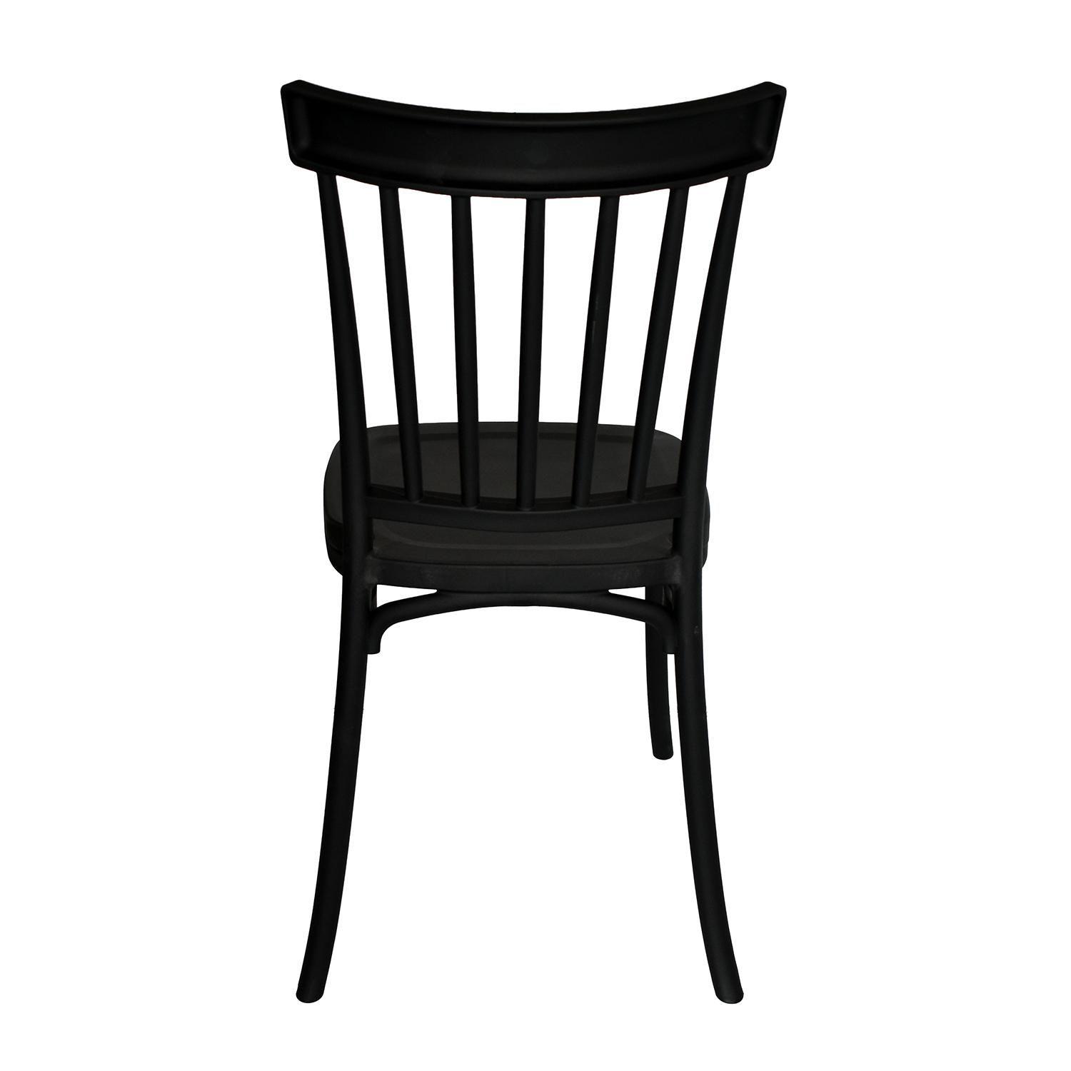 Silla Plástico Apilable Deco Viken Negra Escandinavia-2
