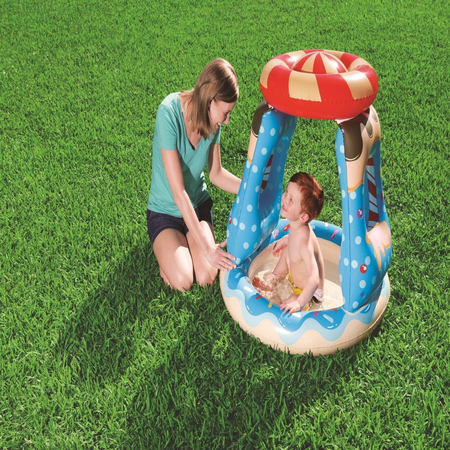 Piscina Inflable Bestway Con Techo Para Bebés 91X91X89Cm-5