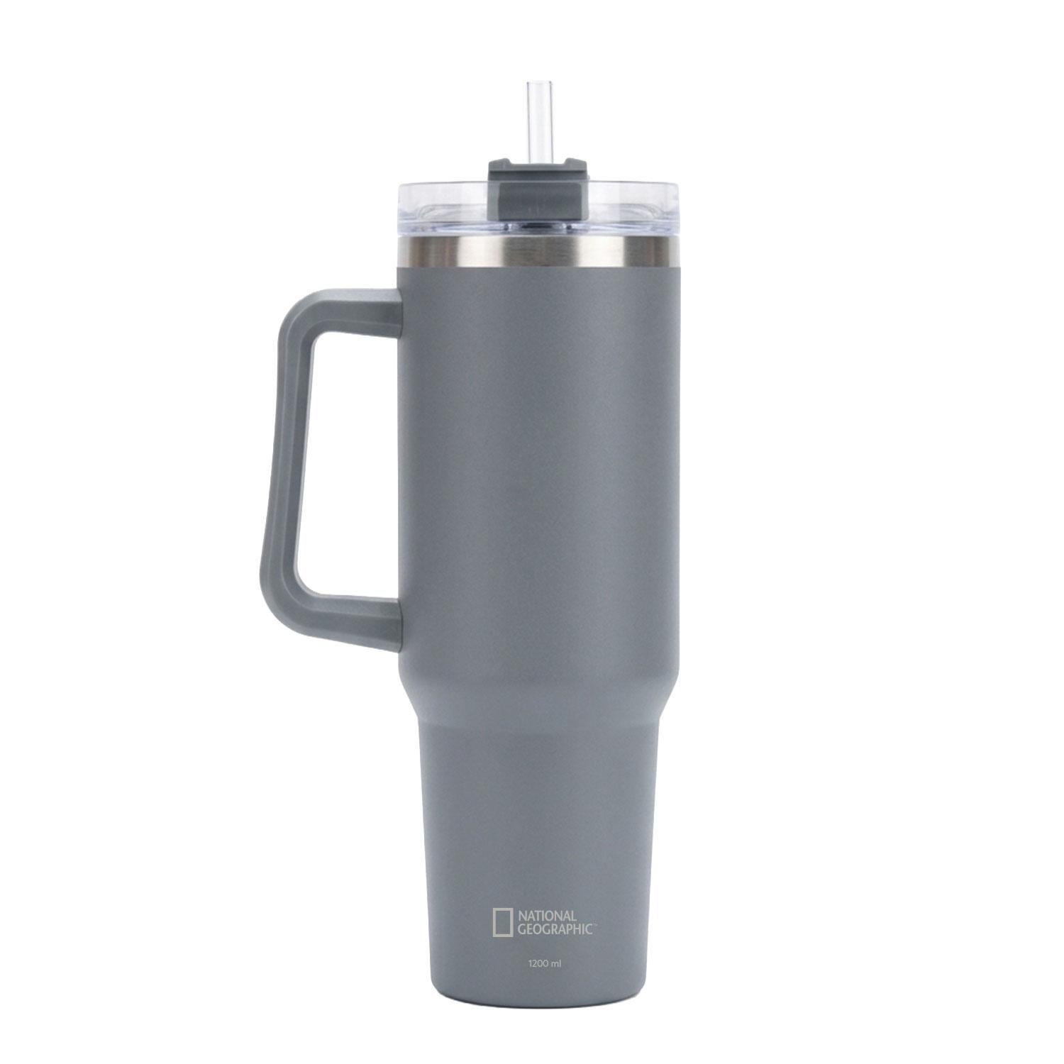 Botella Vaso Termico Mango 1,2L Gris National Geographic-0