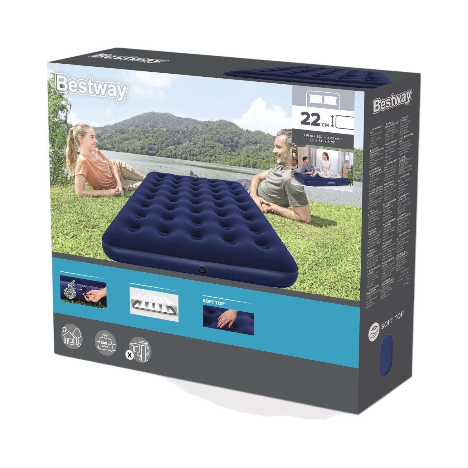 Colchón Inflable Doble 2 Plazas 1.91MX1.37CMX22CM Bestway-2