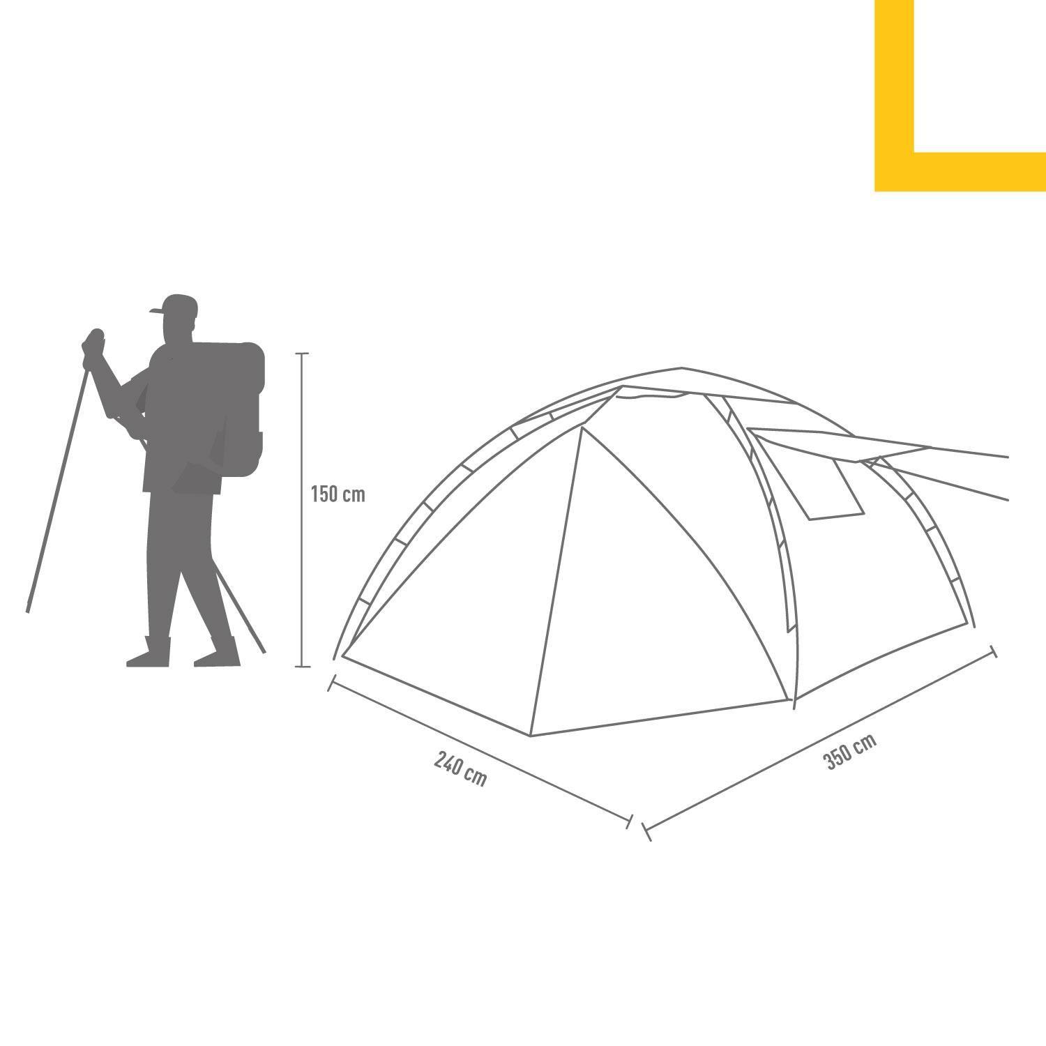 Carpa Camping Automatica 4 Pers. Fiordland Café Nat Geo-6