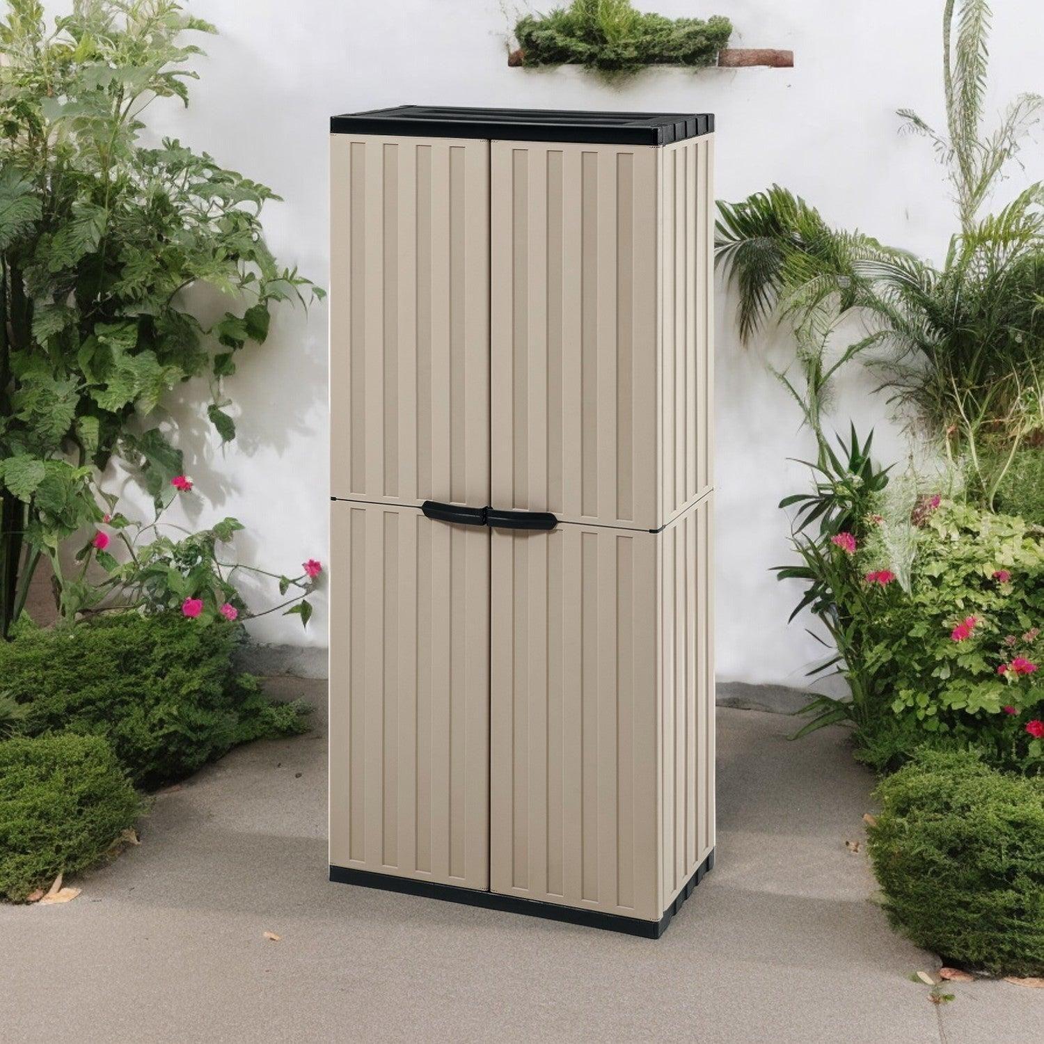 Armario Multiuso Plastico Beige 67.6x39x163.3 Starplas Rimax-2
