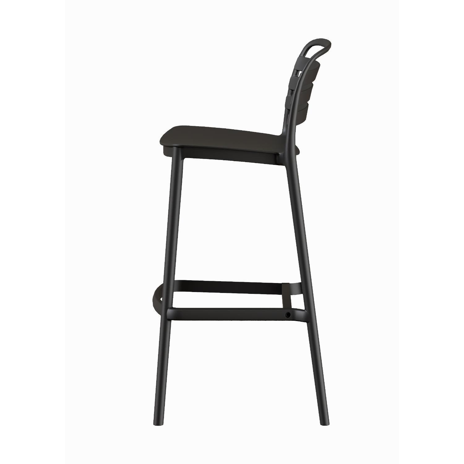 Piso Silla taburete alta bar cocina Ragnar 75cm Negra-3