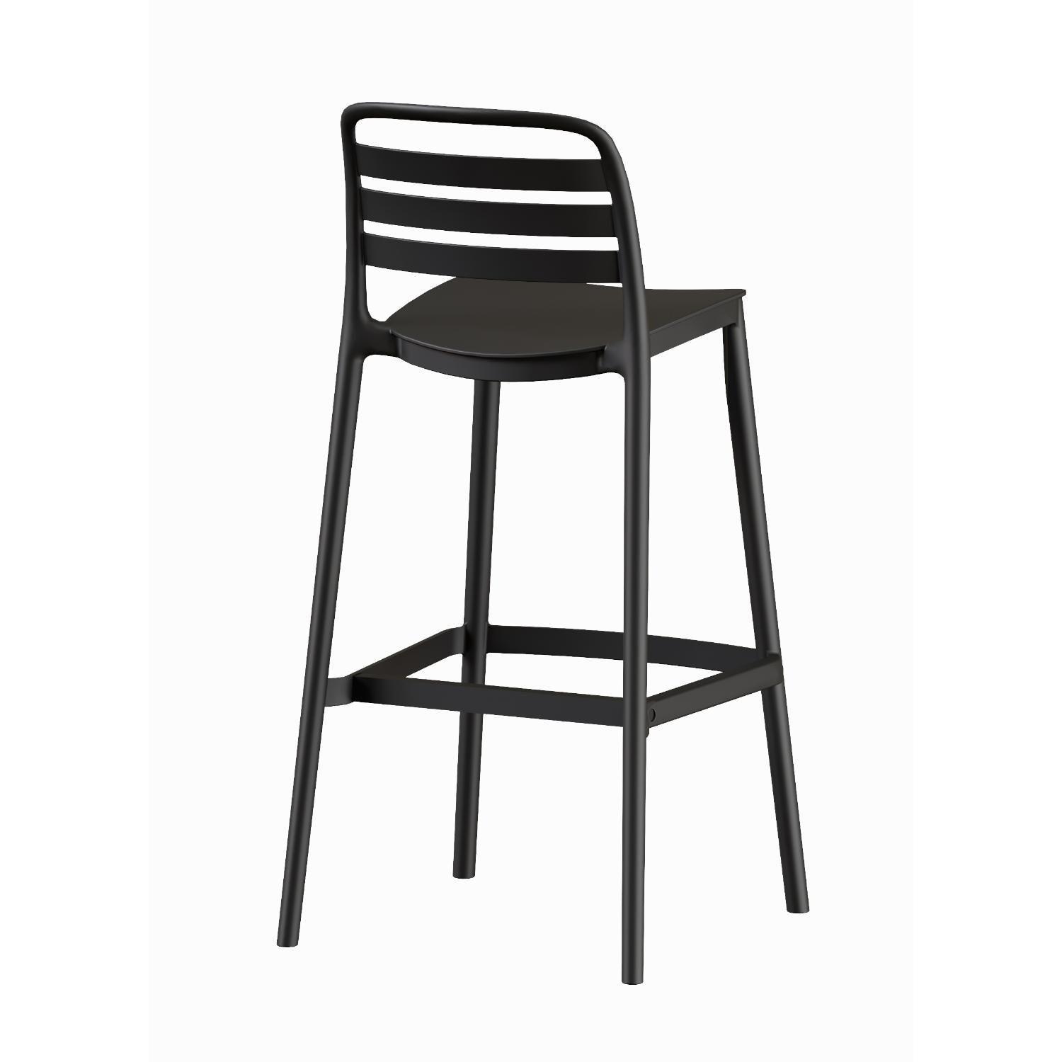 Piso Silla taburete alta bar cocina Ragnar 75cm Negra-5