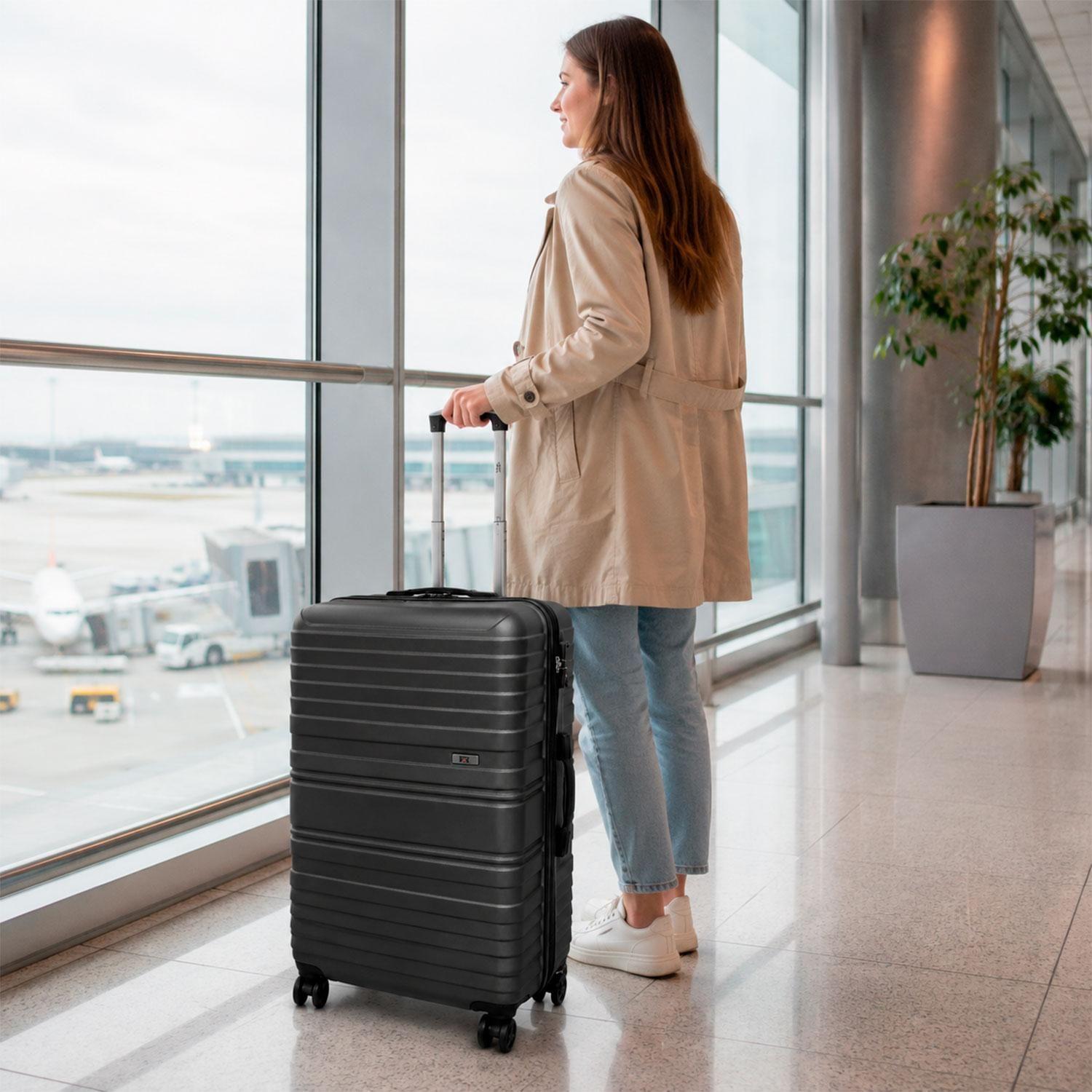 Maleta North Pak Rigida Resistente Ultraliviana 28" 89L Gris-2