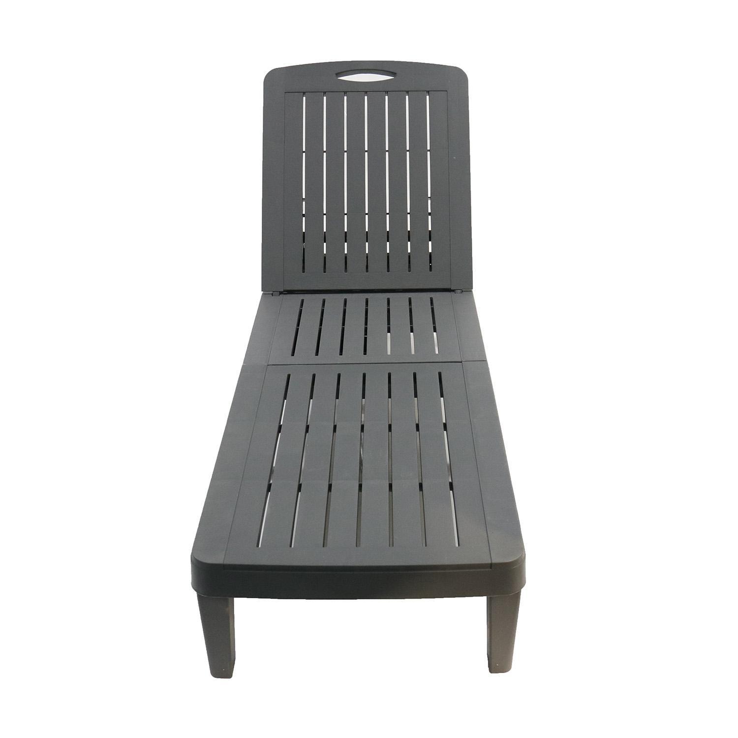 Reposera Piscina Playa Terraza Amalfi Gris con mesa Northwest-2