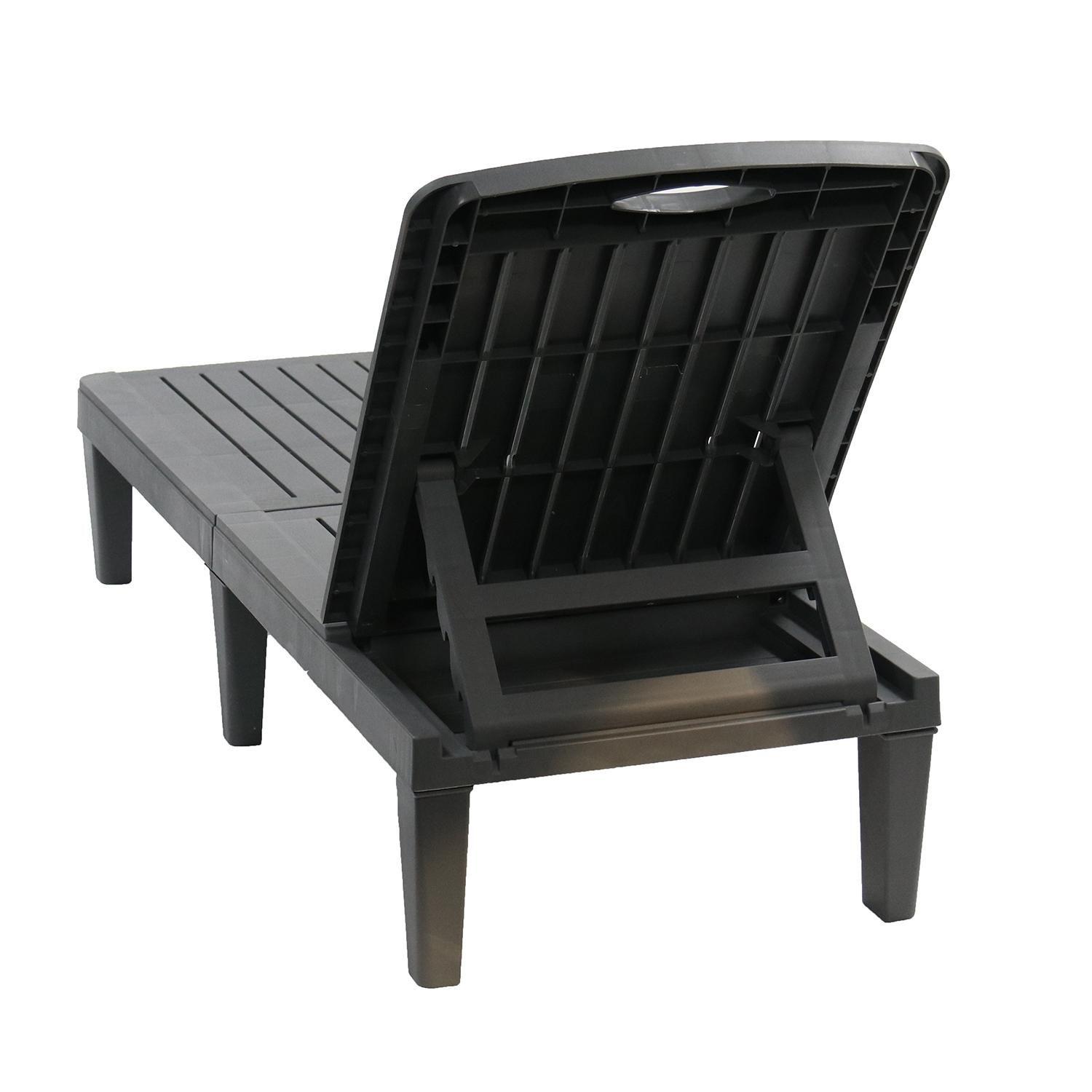 Reposera Piscina Playa Terraza Amalfi Gris con mesa Northwest-3