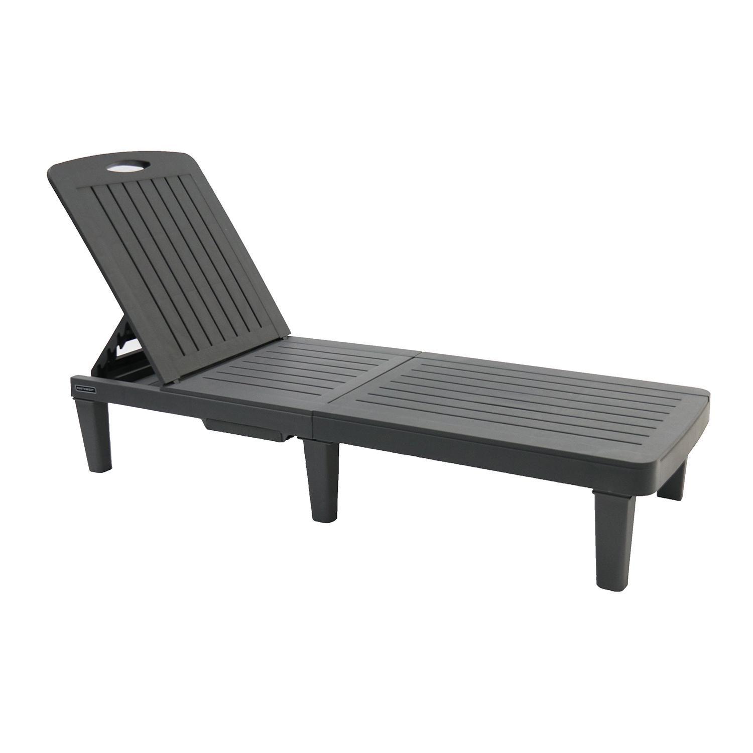 Reposera Piscina Playa Terraza Amalfi Gris con mesa Northwest-5