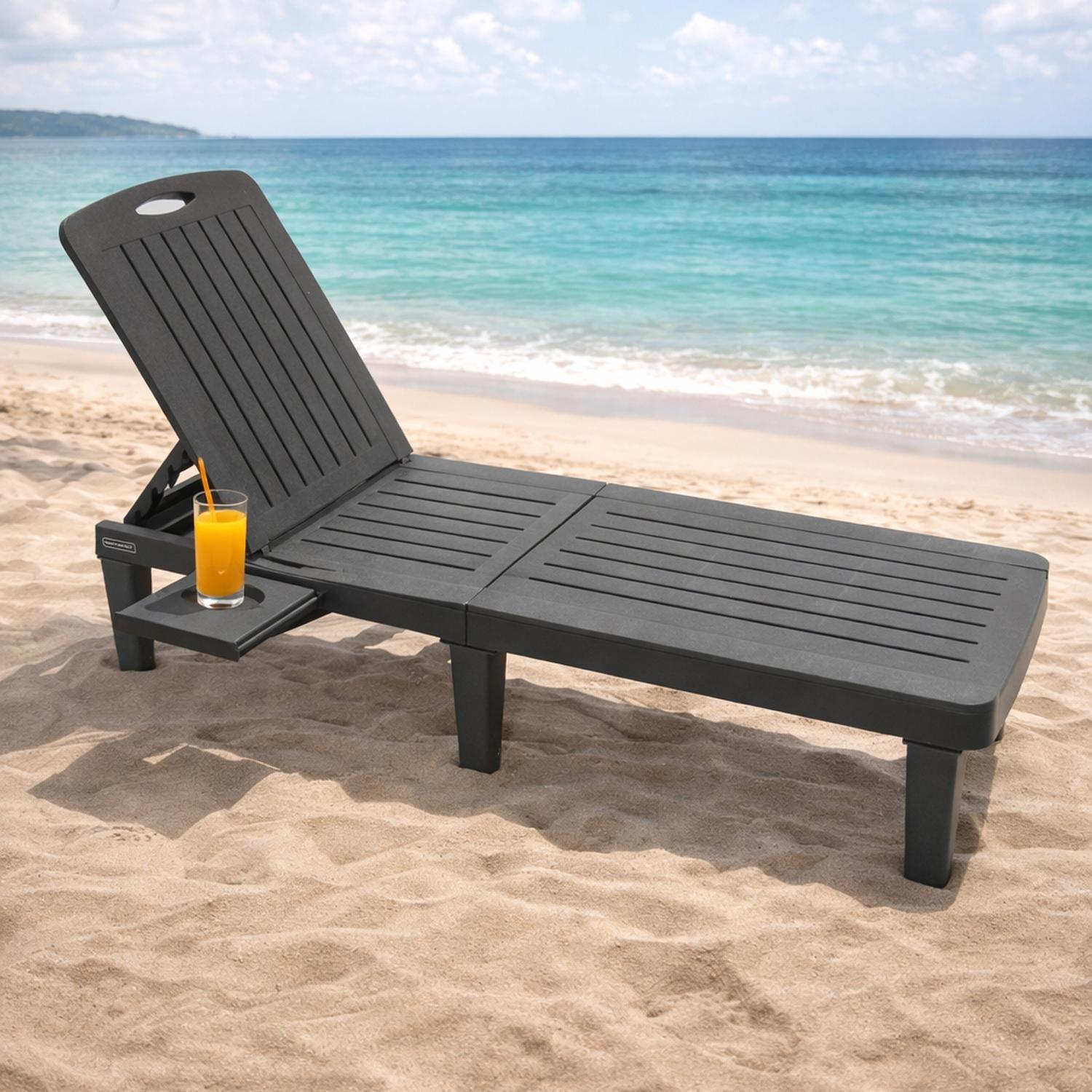 Reposera Piscina Playa Terraza Amalfi Gris con mesa Northwest-8