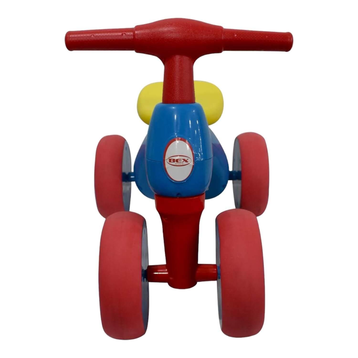 Triciclo Correpasillo Aprendizaje 4 ruedas Azul Bex-2