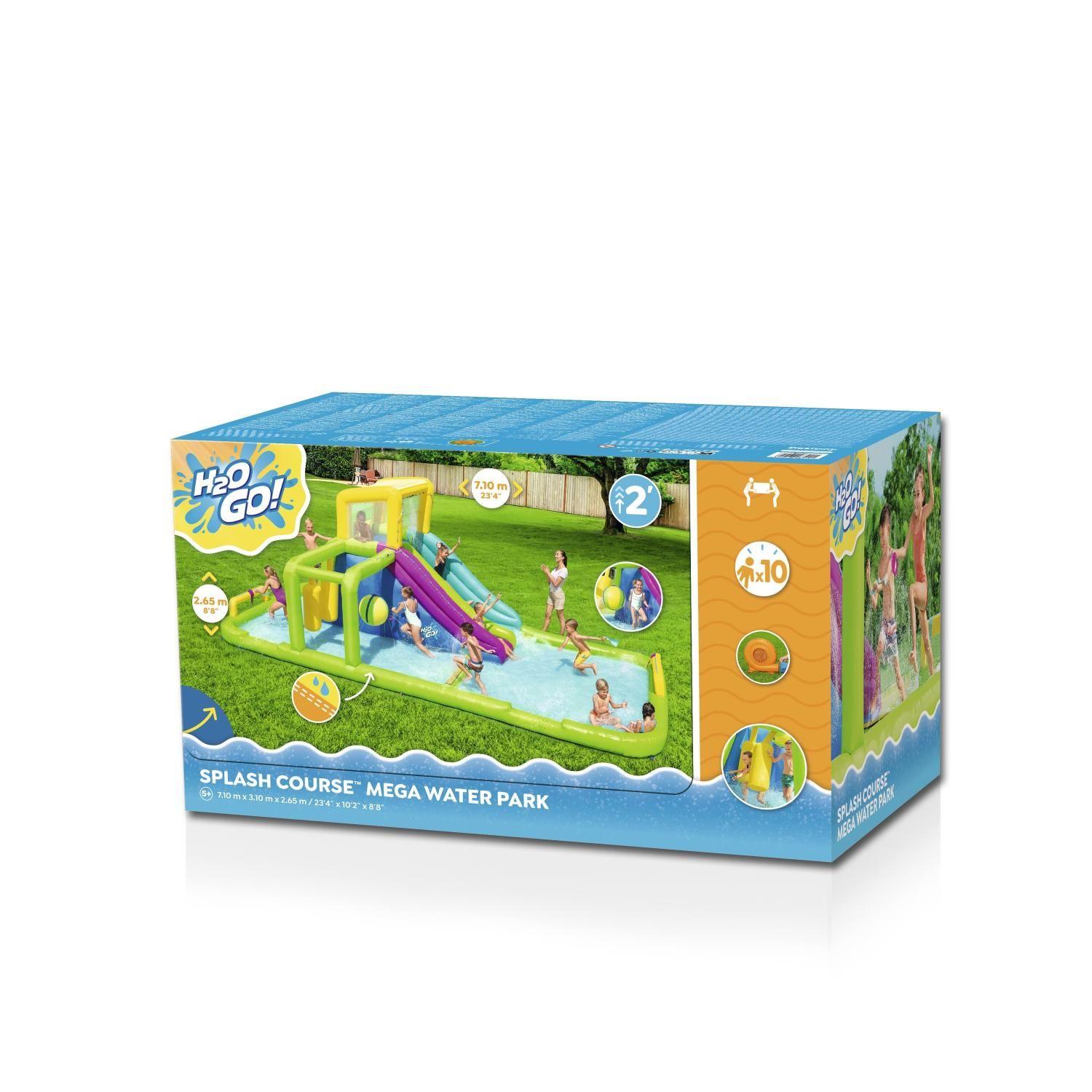 Parque Castillo Tobogan Acuático Inflable Splash Course 7.1mx3.1mx2.65m-2