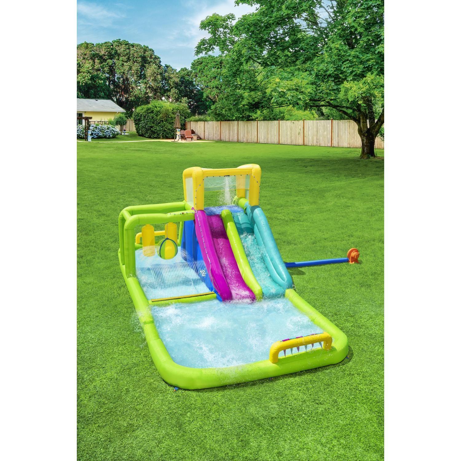 Parque Castillo Tobogan Acuático Inflable Splash Course 7.1mx3.1mx2.65m-4