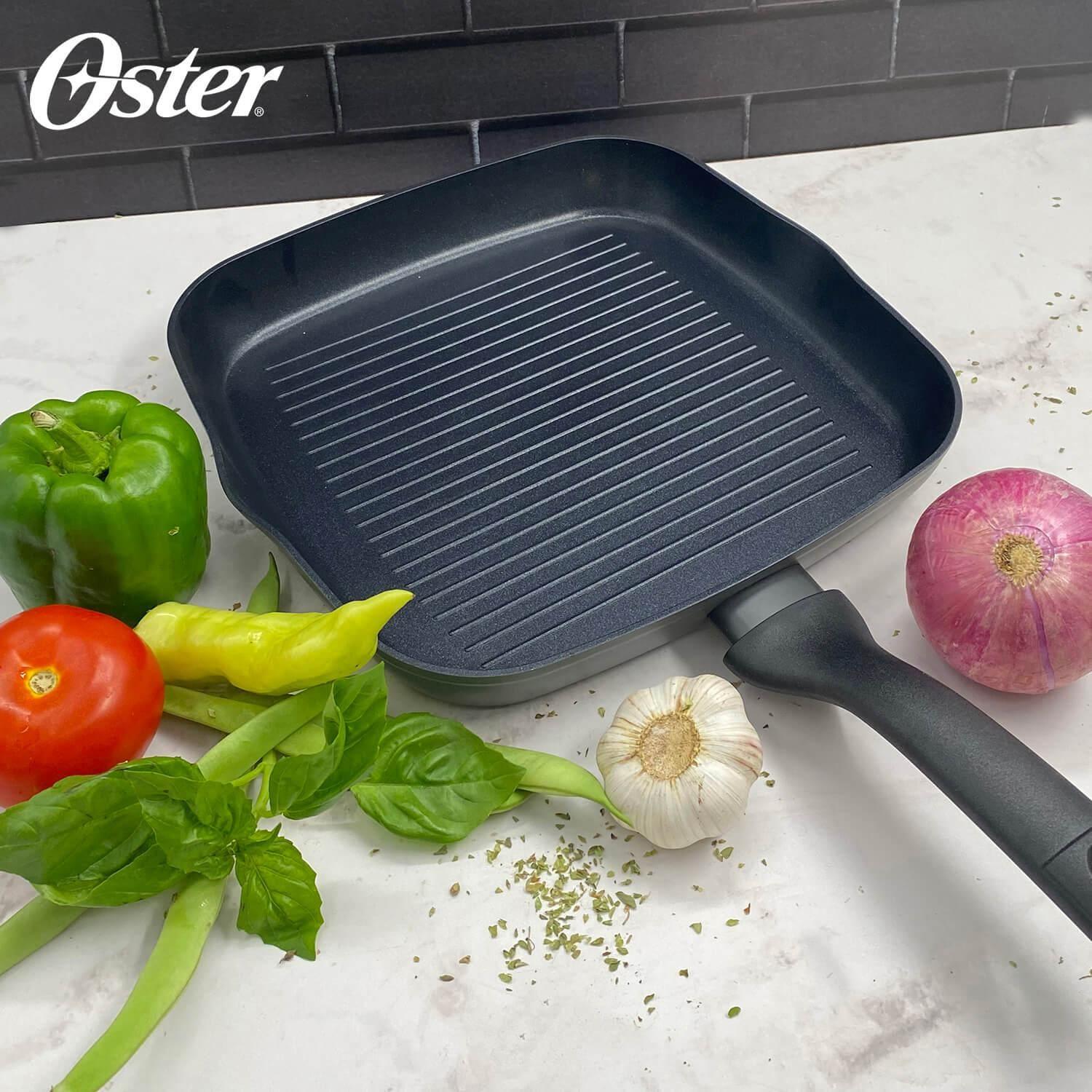 Sartén plancha grill antiadherente 28 cm Kingsway Oster-3