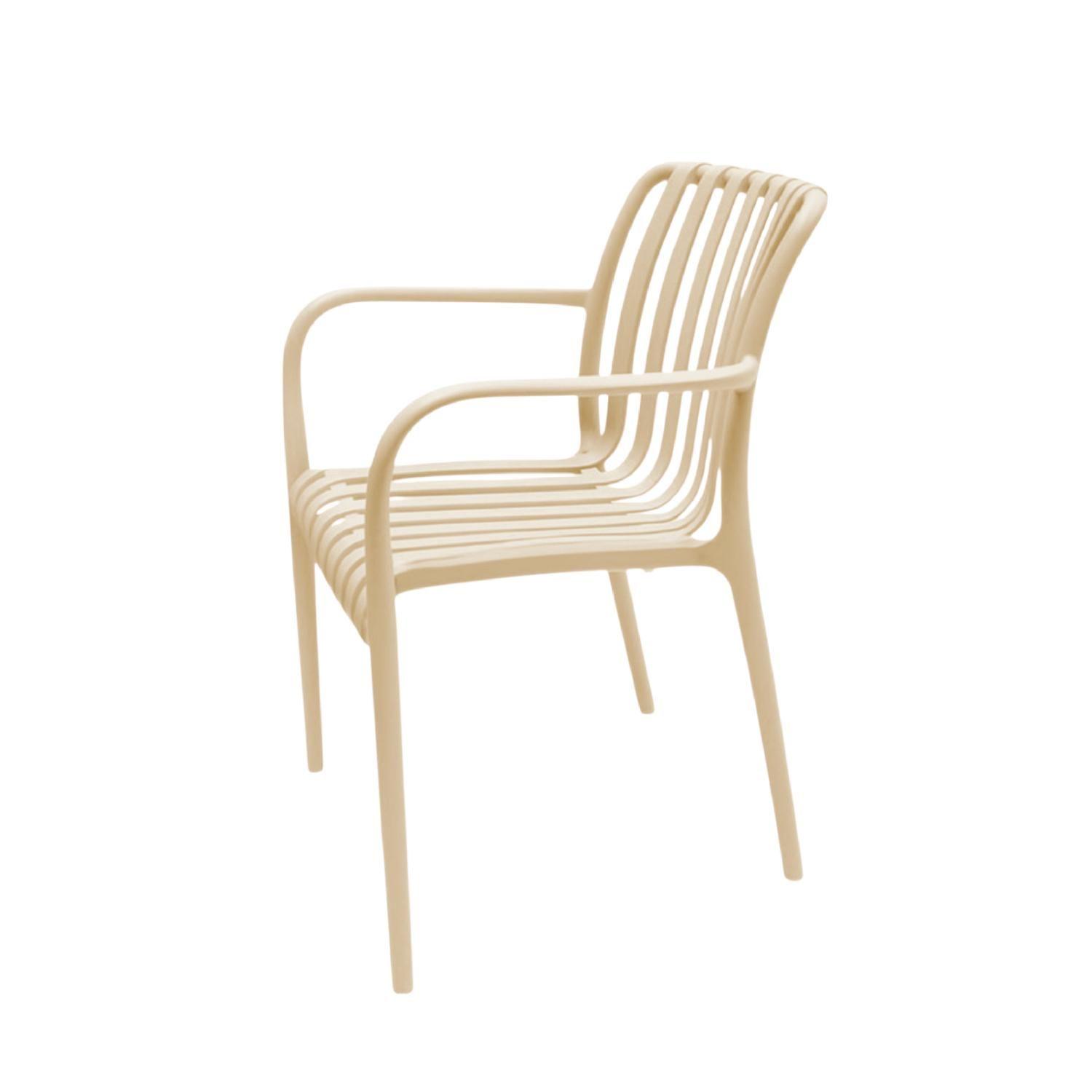 Silla Plástico Apilable Deco Bonn Beige Escandinavia-4