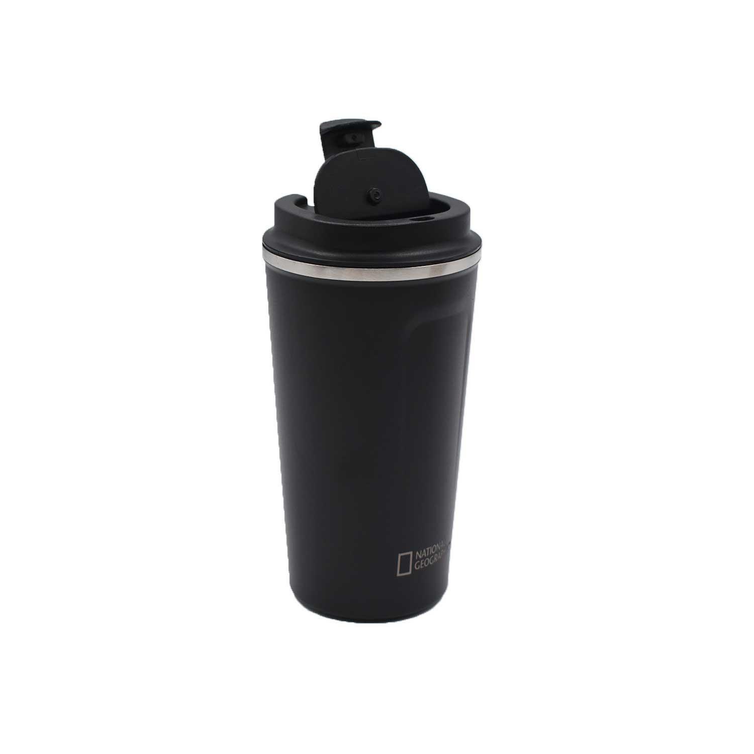 Mug Acero Inoxidable Tapa Flip Antideslizante 510ml Negro-2