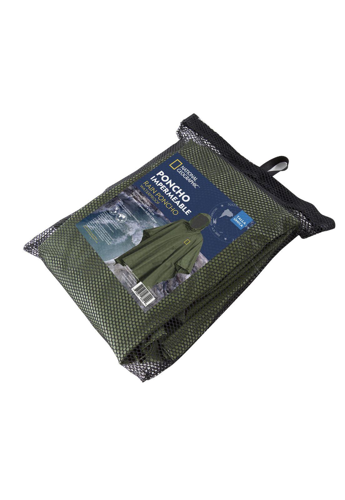 Poncho Impermeable Verde National Geographic-2