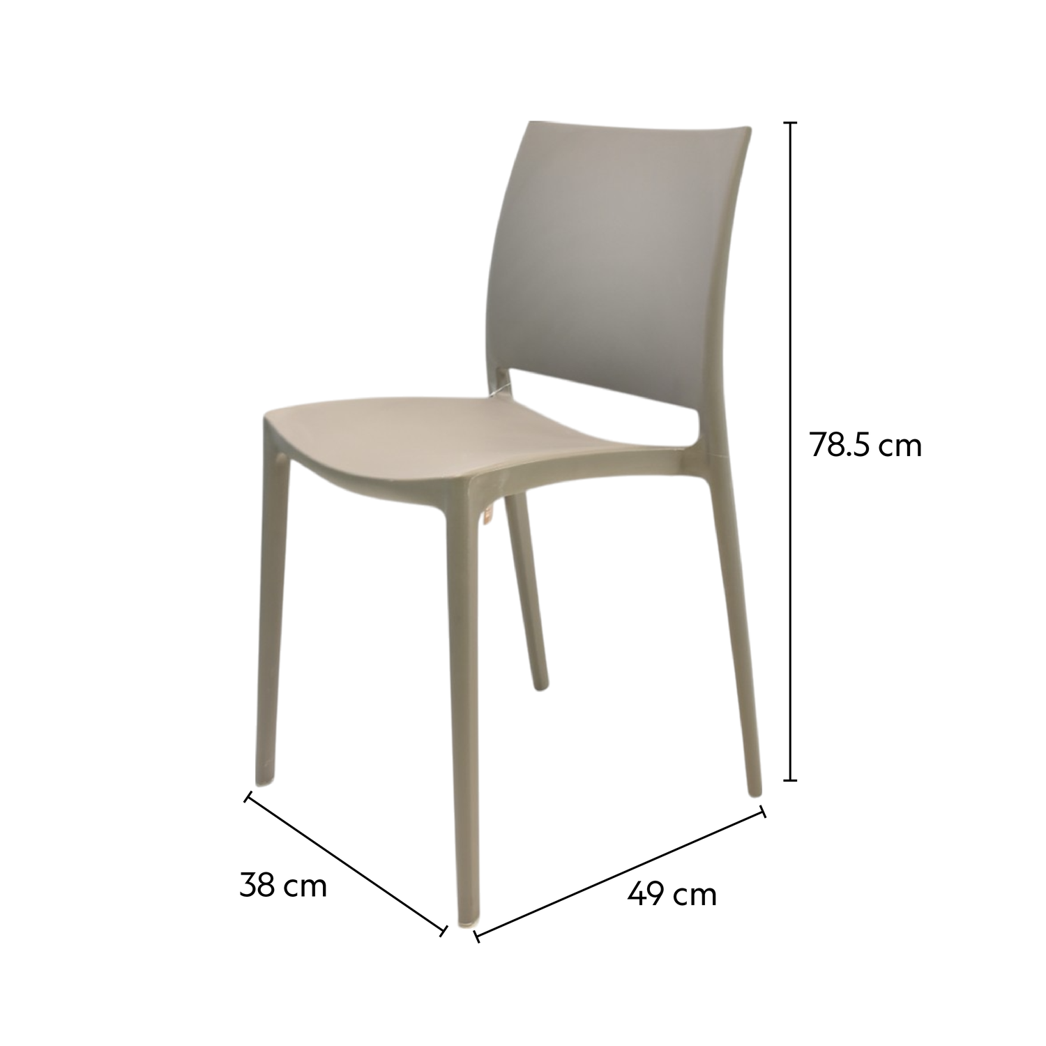 Silla Plástico Apilable Deco Dresden Beige Escandinavia-4