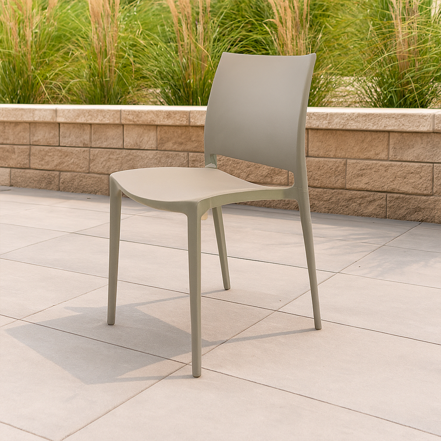 Silla Plástico Apilable Deco Dresden Beige Escandinavia-5