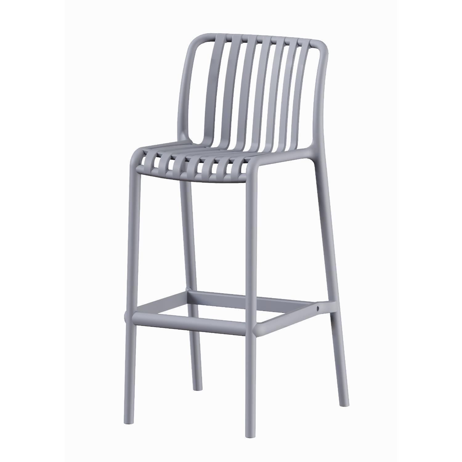 SET 2 Pisos Taburete Silla alta bar cocina Ragnar 75cm Gris Oscuro-2