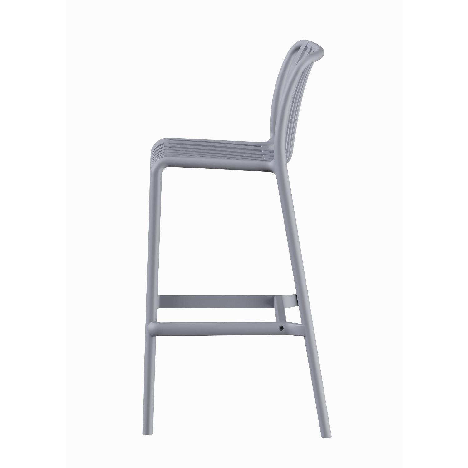 SET 2 Pisos Taburete Silla alta bar cocina Ragnar 75cm Gris Oscuro-3
