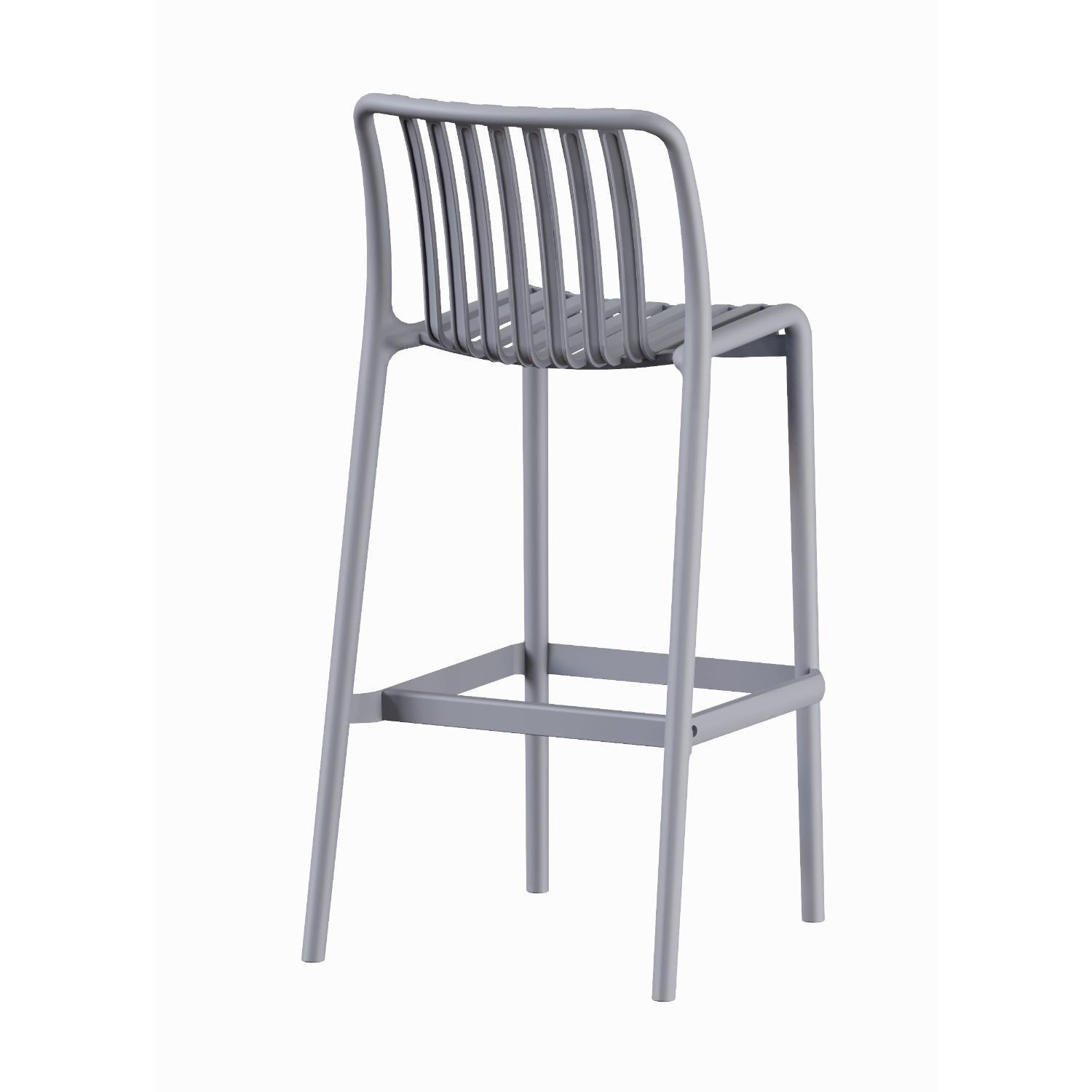 SET 2 Pisos Taburete Silla alta bar cocina Ragnar 75cm Gris Oscuro-4