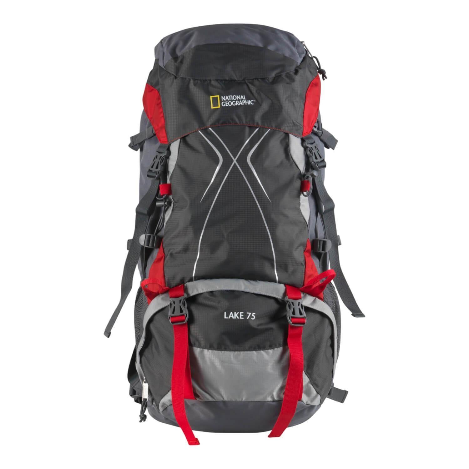 Mochila Camping Lake 75 Litros Negra National Geographic-2