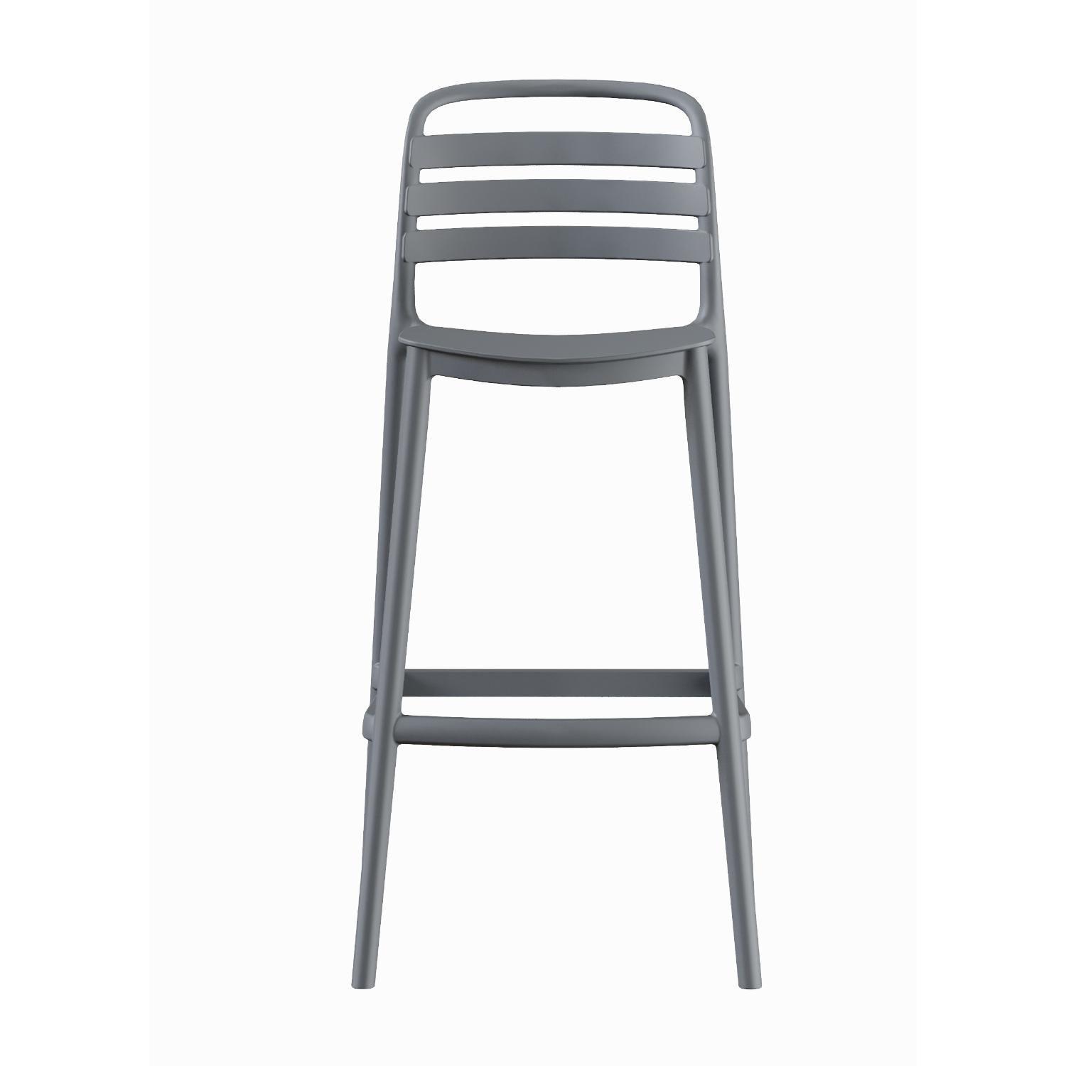 Piso Taburete Silla alta bar cocina Ragnar 75cm Gris Oscuro-2