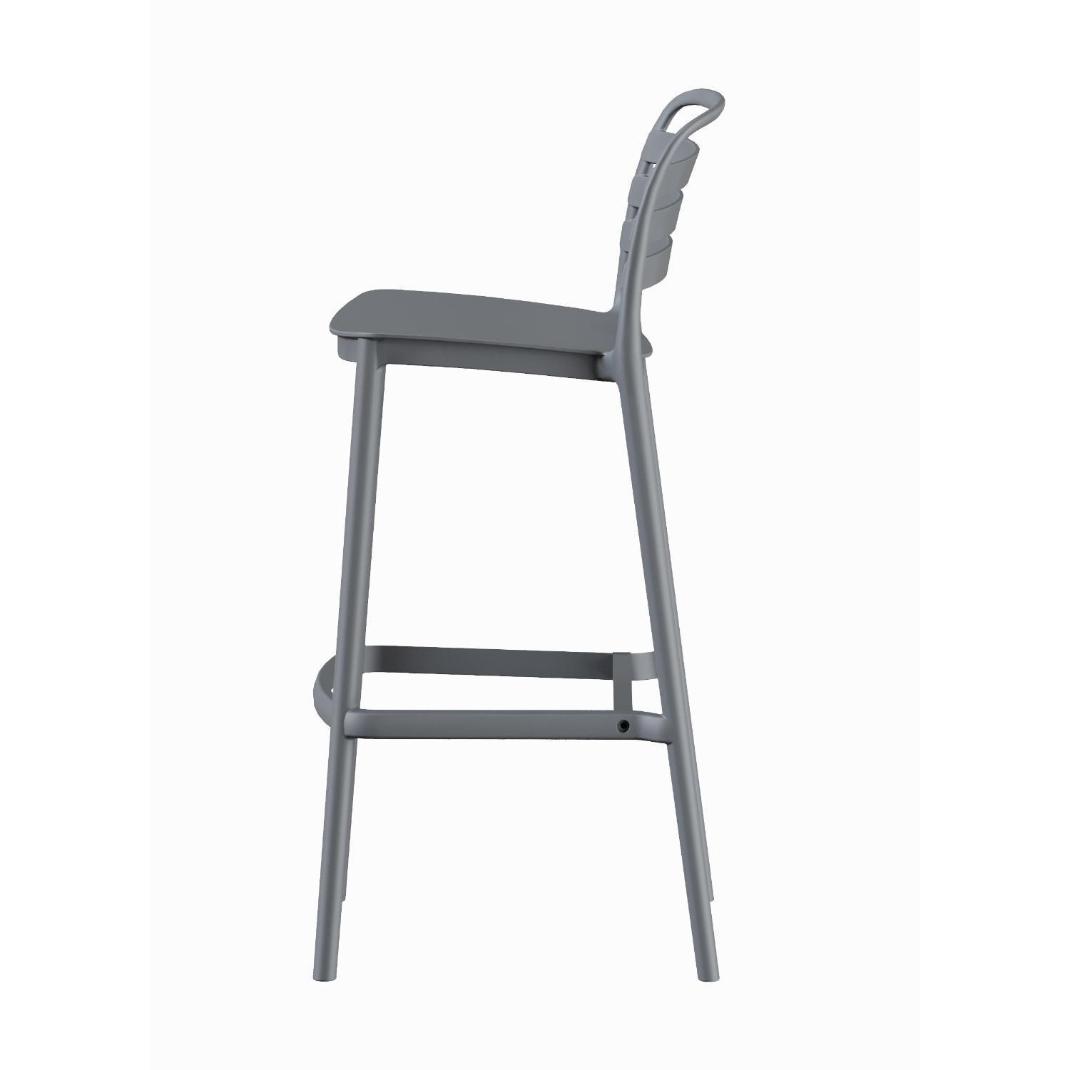 Piso Taburete Silla alta bar cocina Ragnar 75cm Gris Oscuro-3