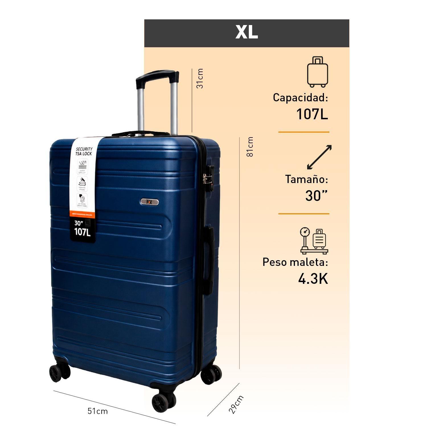 Maleta Northpak Rigida Resistente Ultraliviana 30" 107L Azul-5