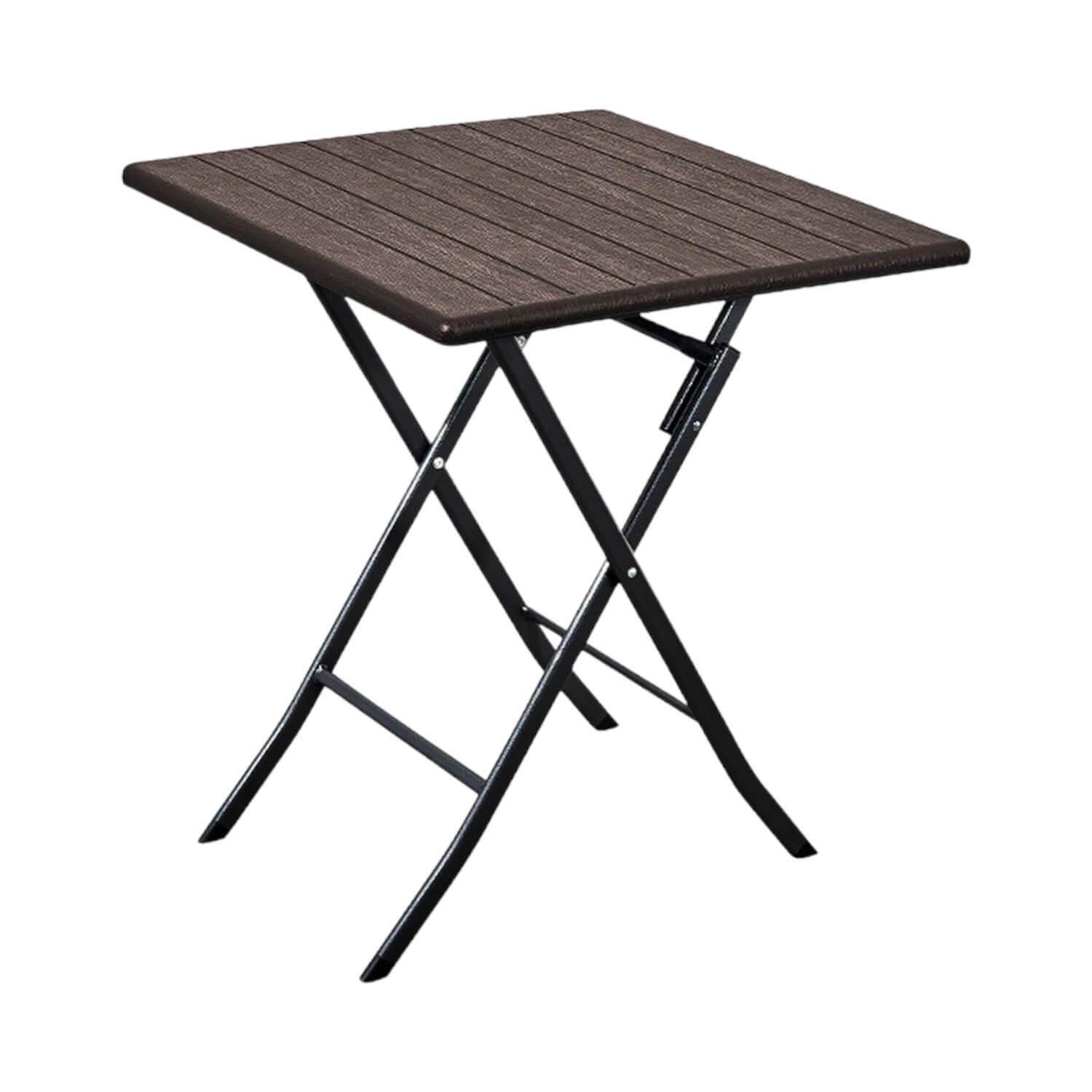 Set 2 sillas + Mesa Cuadrada Plegable 61x73 Café Northwest-3