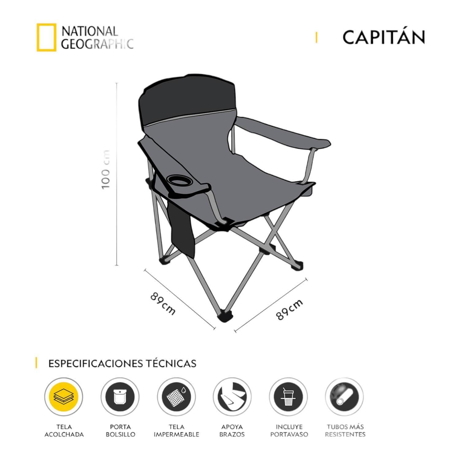 Silla Plegable Apoya Brazos Pro Capitán National Geographic-1