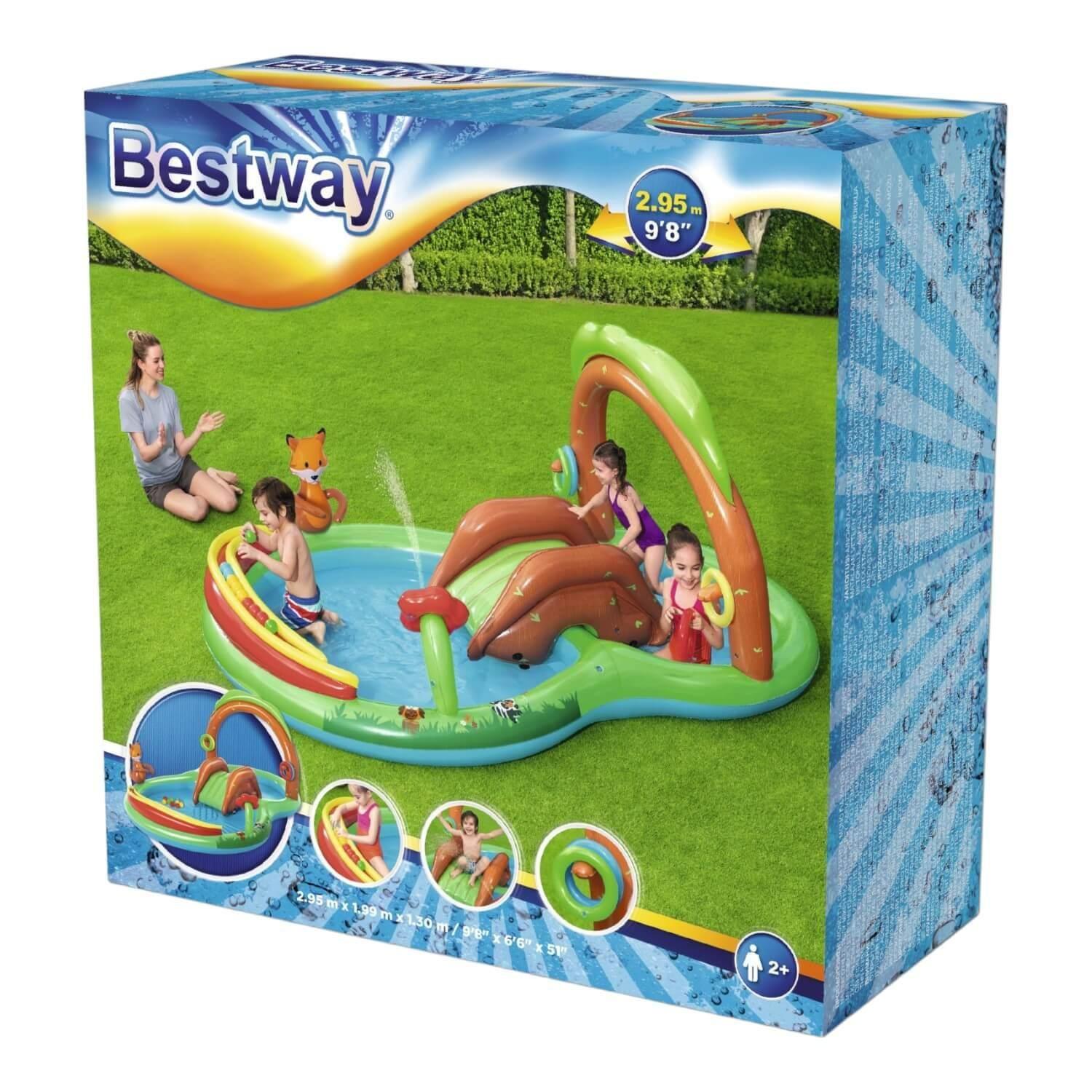 Piscina y juegos inflable Bosque 2.95X1.99X1.30M Bestway-2