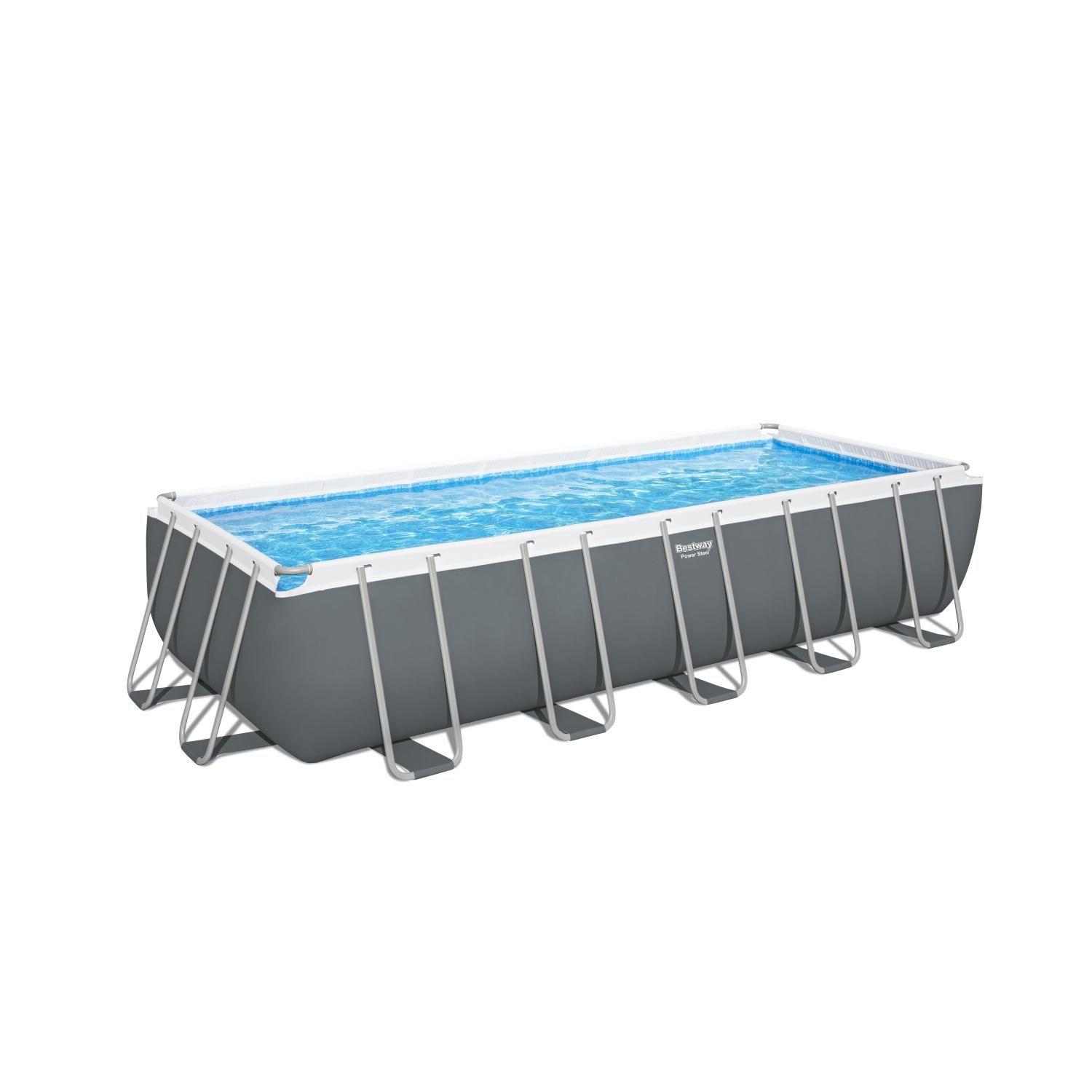 Piscina Power Steel™ Gris Oscuro 6.40M X 2.74M X 1.32M Pool Set / 19,281 L-2