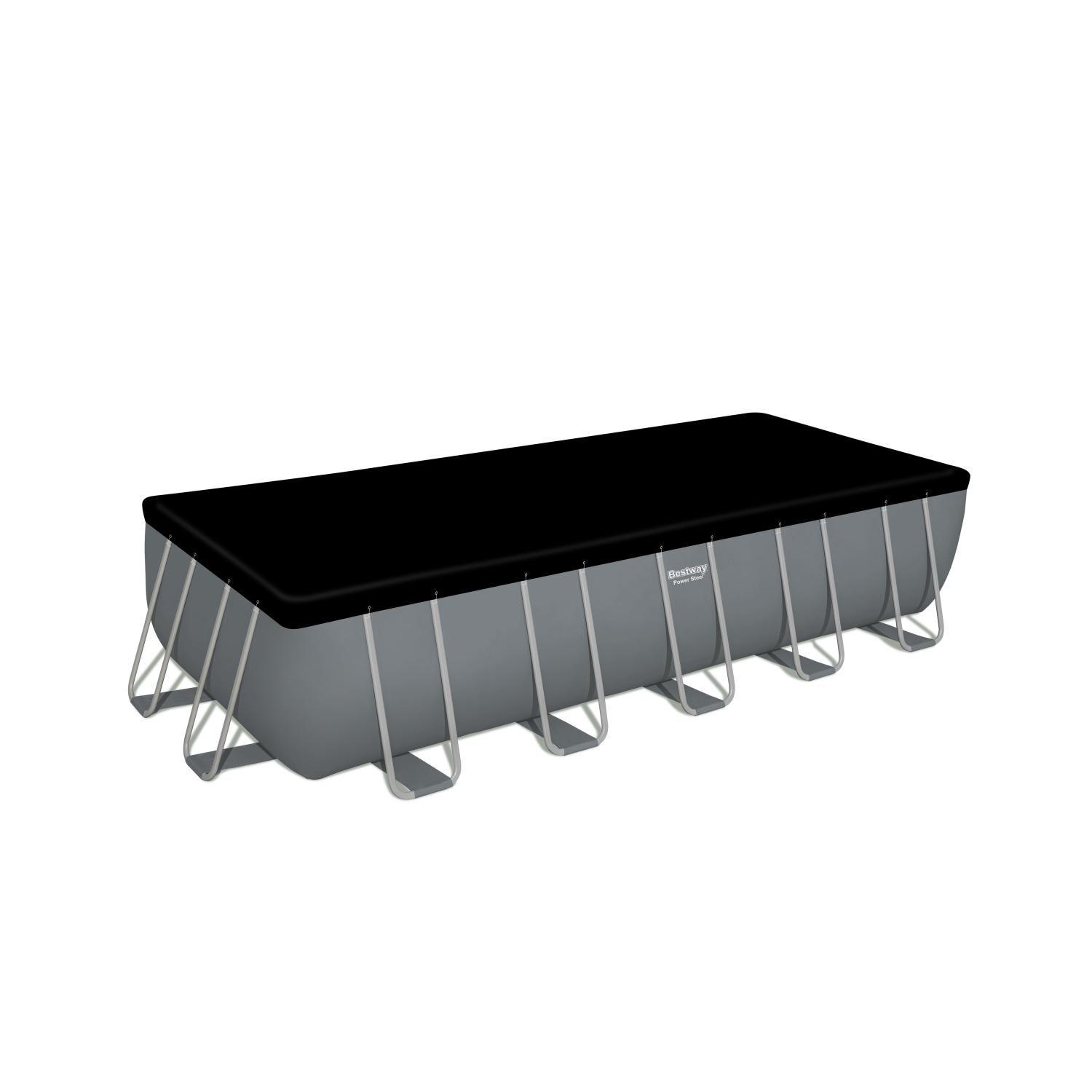 Piscina Power Steel™ Gris Oscuro 6.40M X 2.74M X 1.32M Pool Set / 19,281 L-3