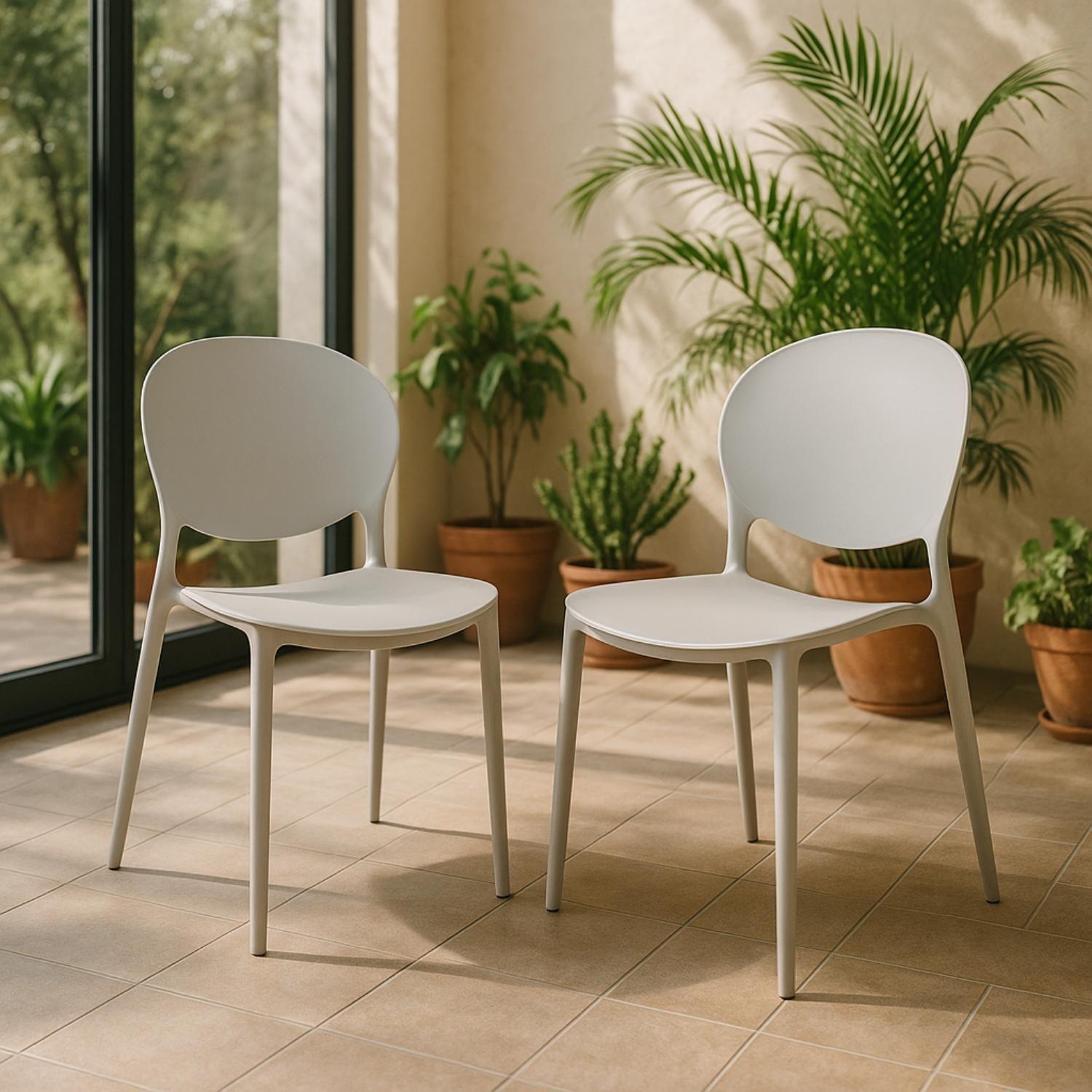 Silla Plástico Apilable Deco Berlín Gris Escandinavia-6