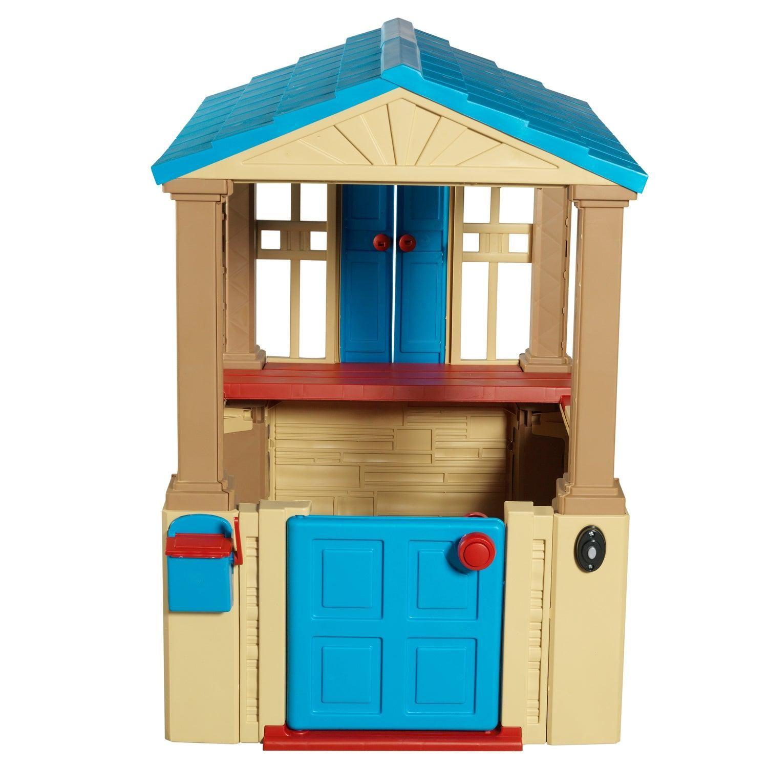 Casa De Juegos Beige/Azul 103x77x110 Cms American Plastic-0
